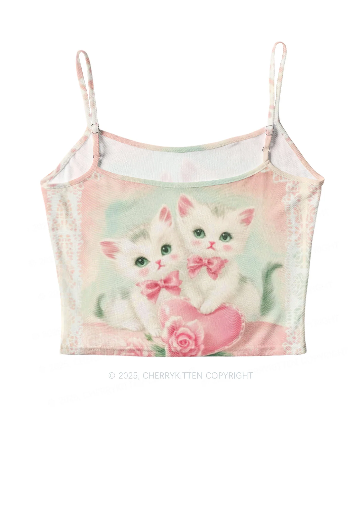 Rose Kitties Y2K Mesh Cami Tank Cherrykitten - Image 4
