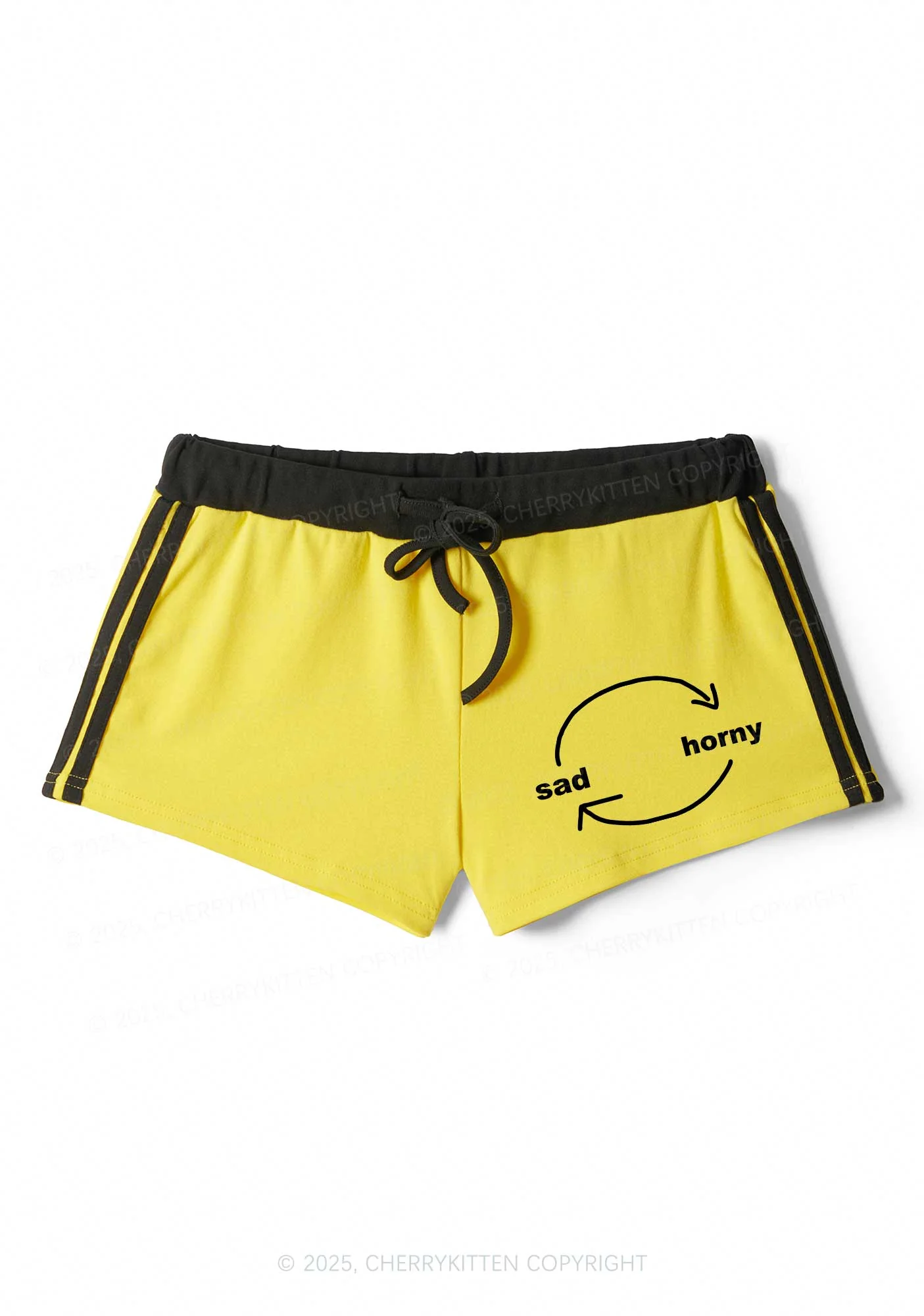 Sad Circle Y2K Drawstring Mini Shorts Cherrykitten - Image 4