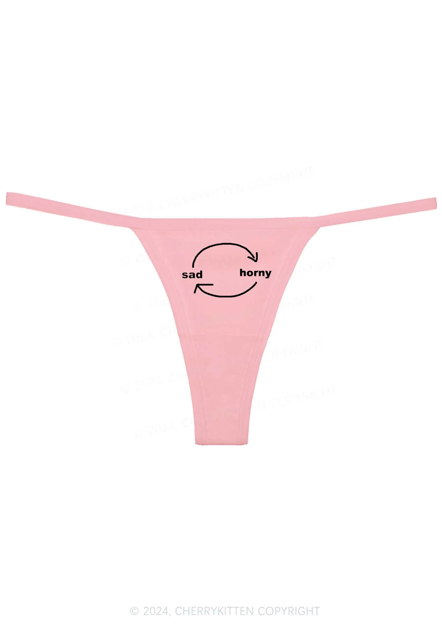 Sad Circle Y2K Flat String Thong Cherrykitten - Image 6