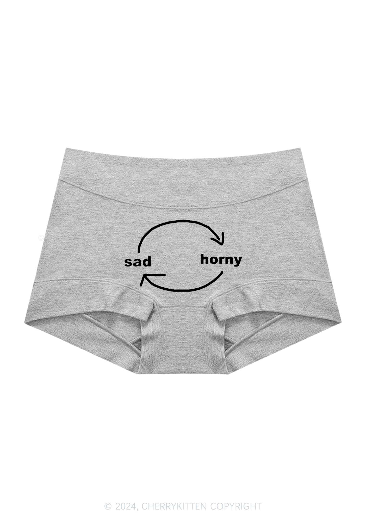 Sad Circle Y2K Mid Rise Waist Boyshort Cherrykitten - Image 6