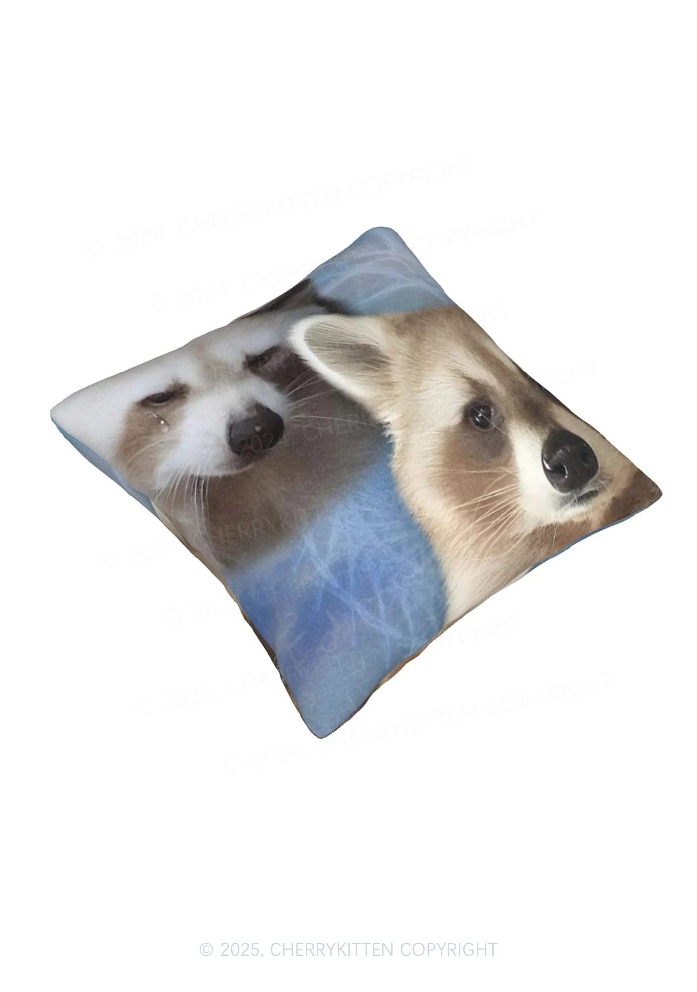 Sad Raccoon Y2K Throw Pillow Cover Cherrykitten - Image 6