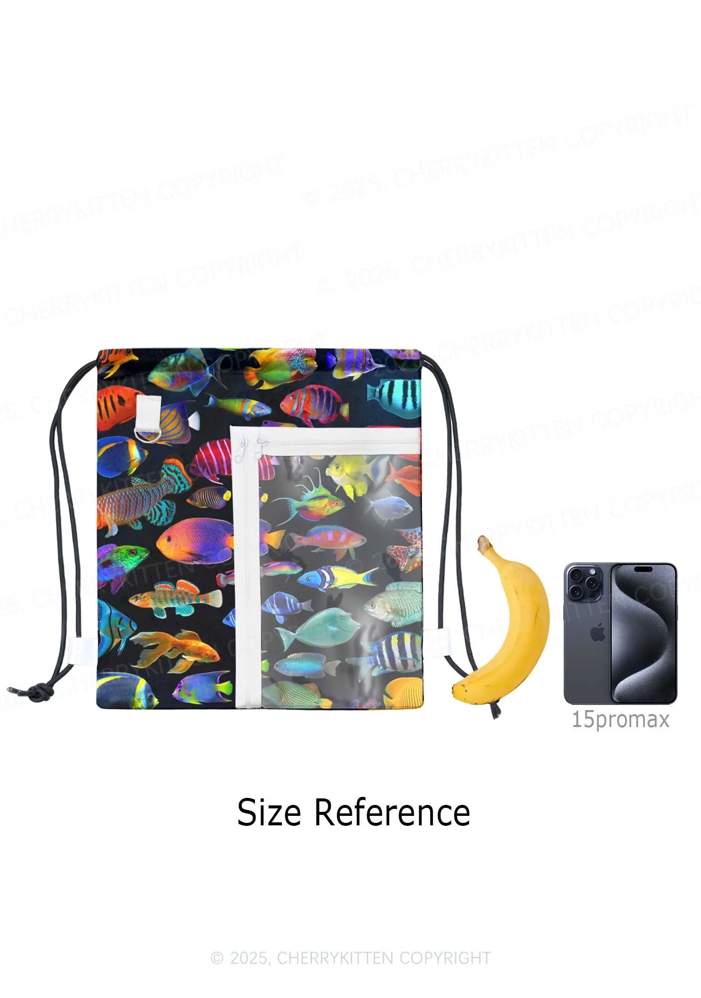 Saltwater Fish Y2K Drawstring Itabag Backpack Cherrykitten - Image 4