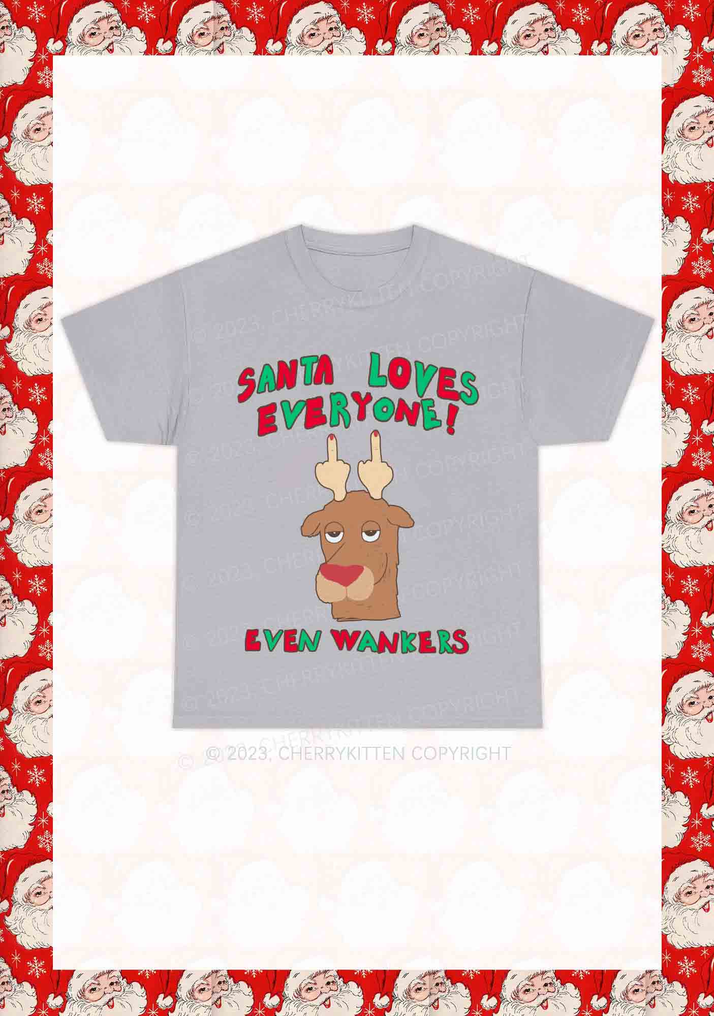 Santa Loves Everyone Christmas Y2K Chunky Shirt Cherrykitten - Image 6