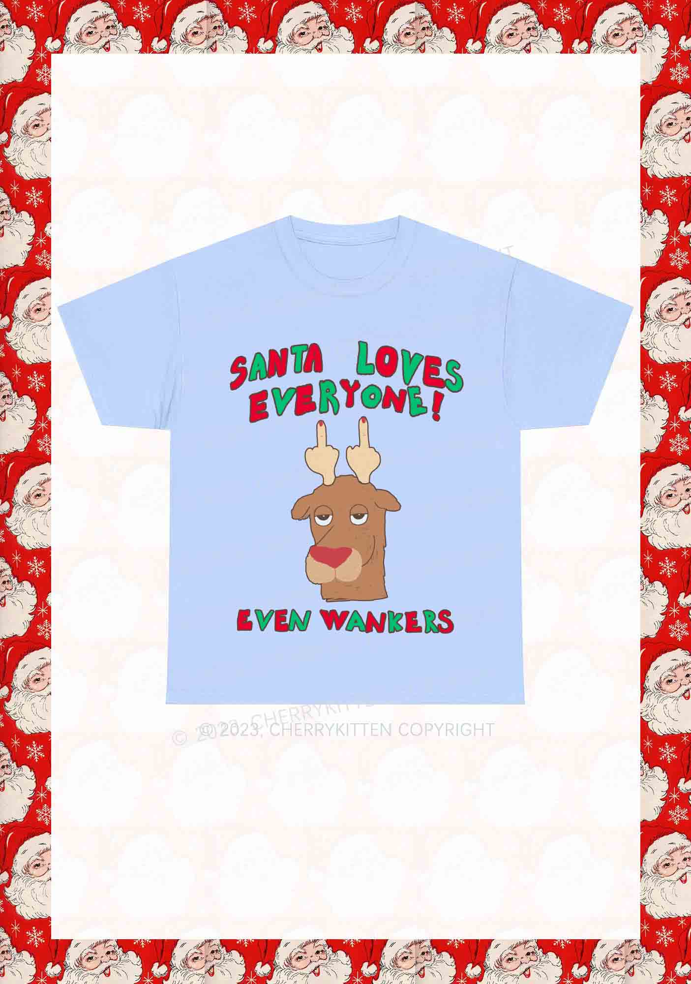Santa Loves Everyone Christmas Y2K Chunky Shirt Cherrykitten - Image 7