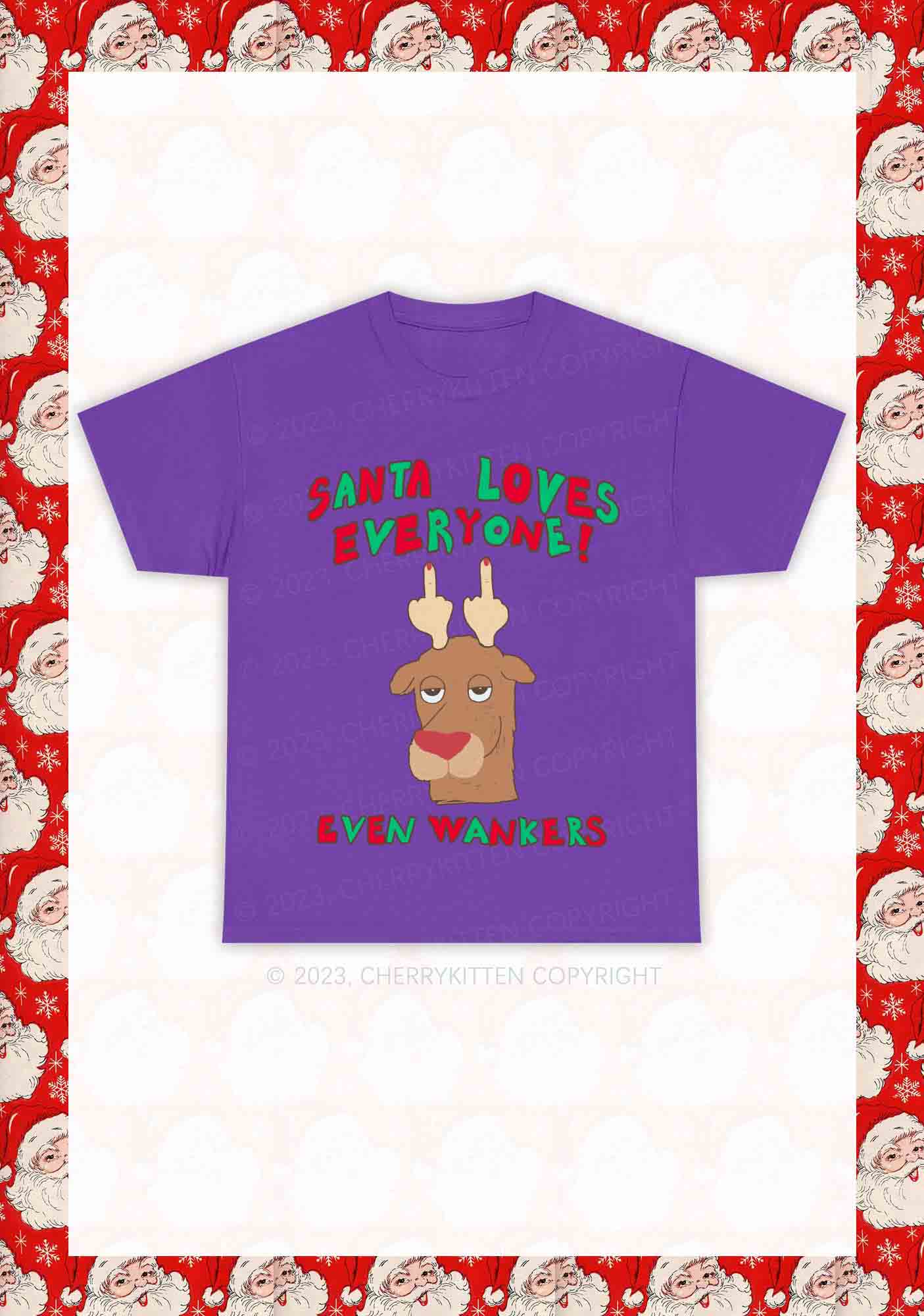 Santa Loves Everyone Christmas Y2K Chunky Shirt Cherrykitten - Image 8