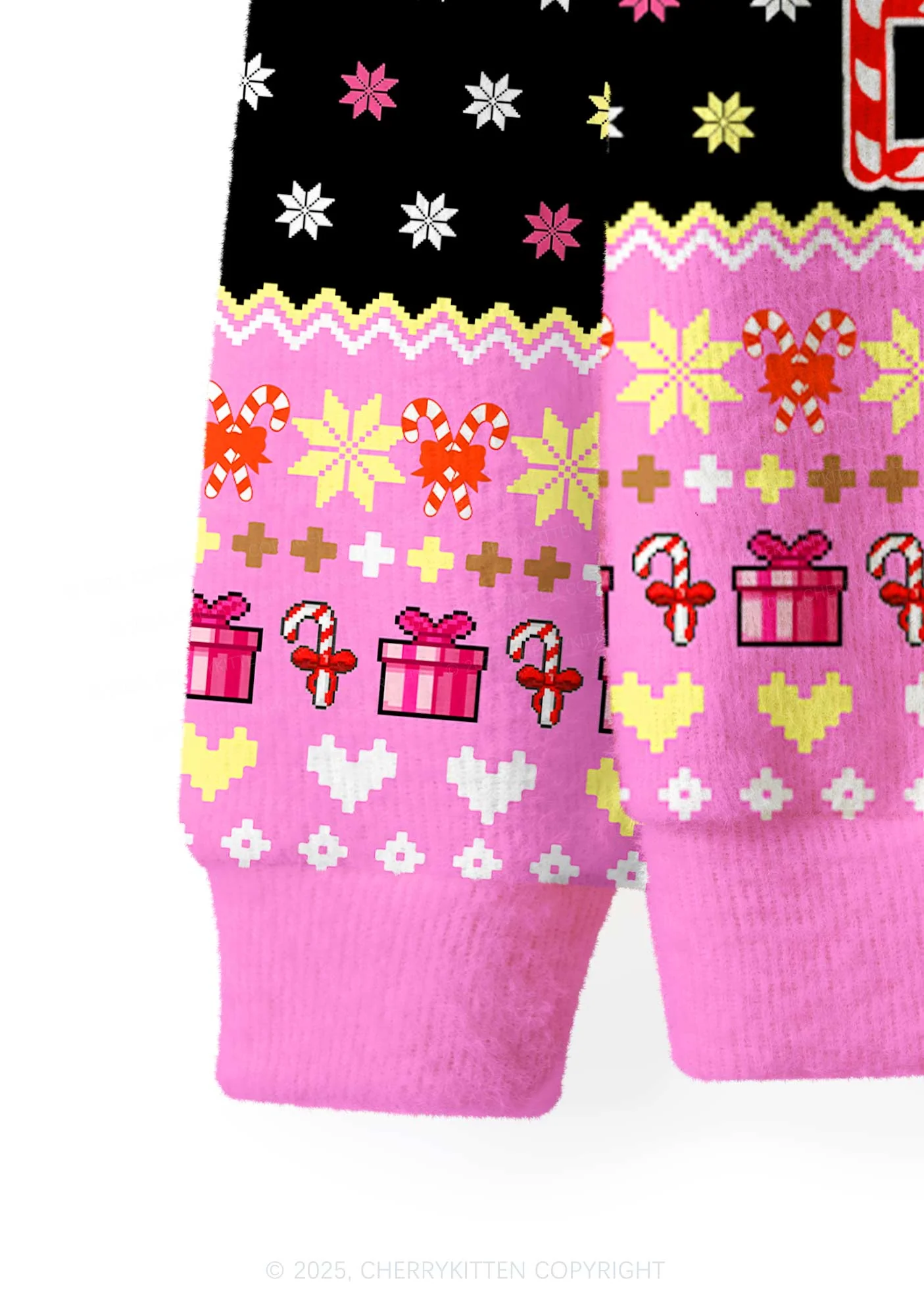 Santa My Sugar Daddy Y2K Christmas Cardigan Knit Sweatshirt Cherrykitten - Image 6