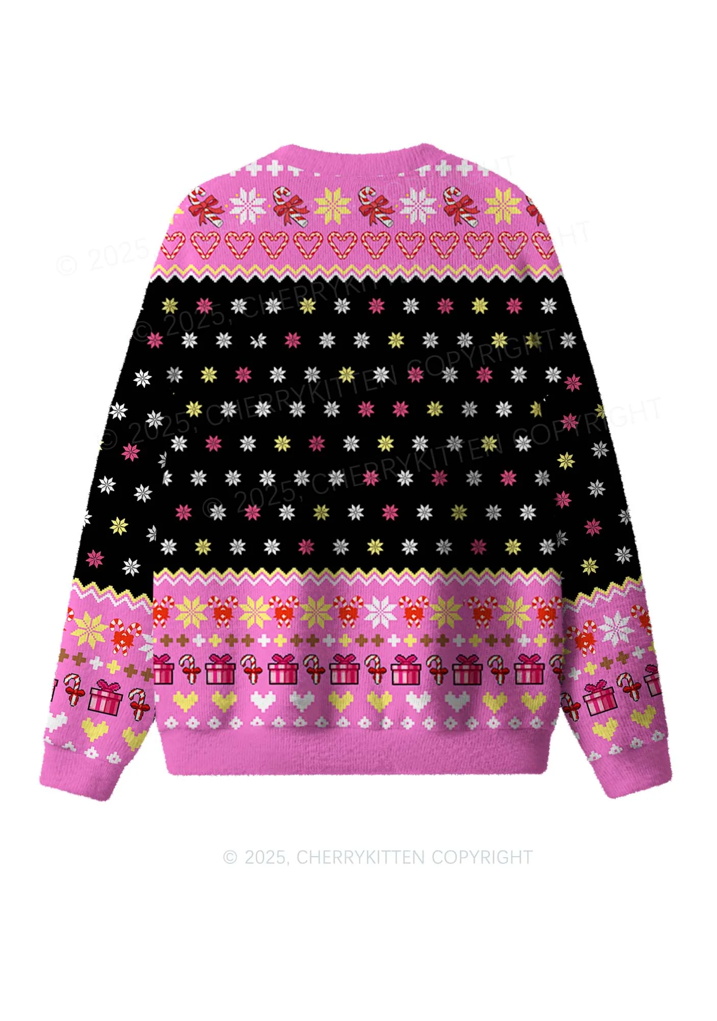 Santa My Sugar Daddy Y2K Christmas Knit Sweatshirt Cherrykitten - Image 2