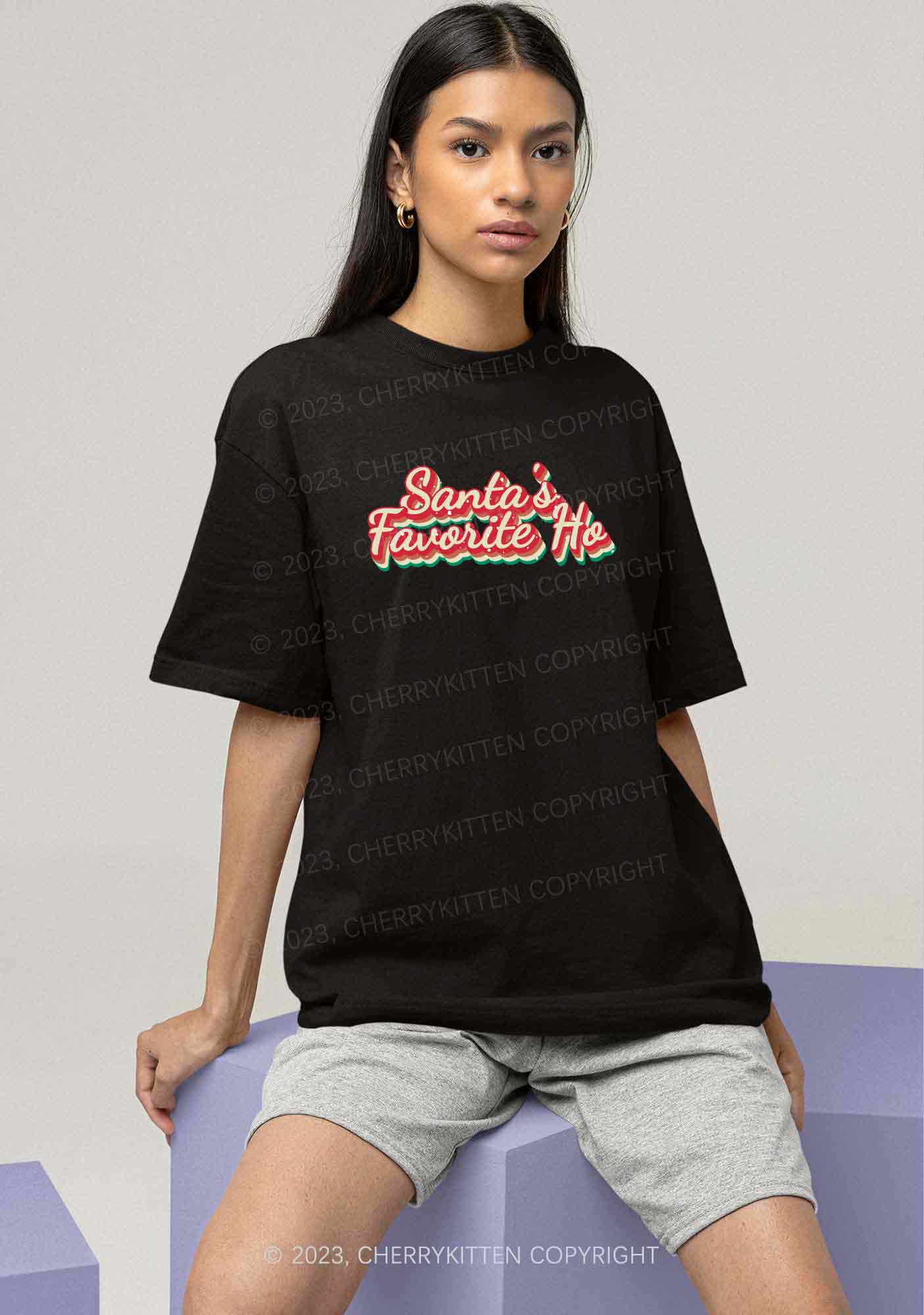Santa's Favorite Ho Christmas Y2K Chunky Shirt Cherrykitten - Image 2
