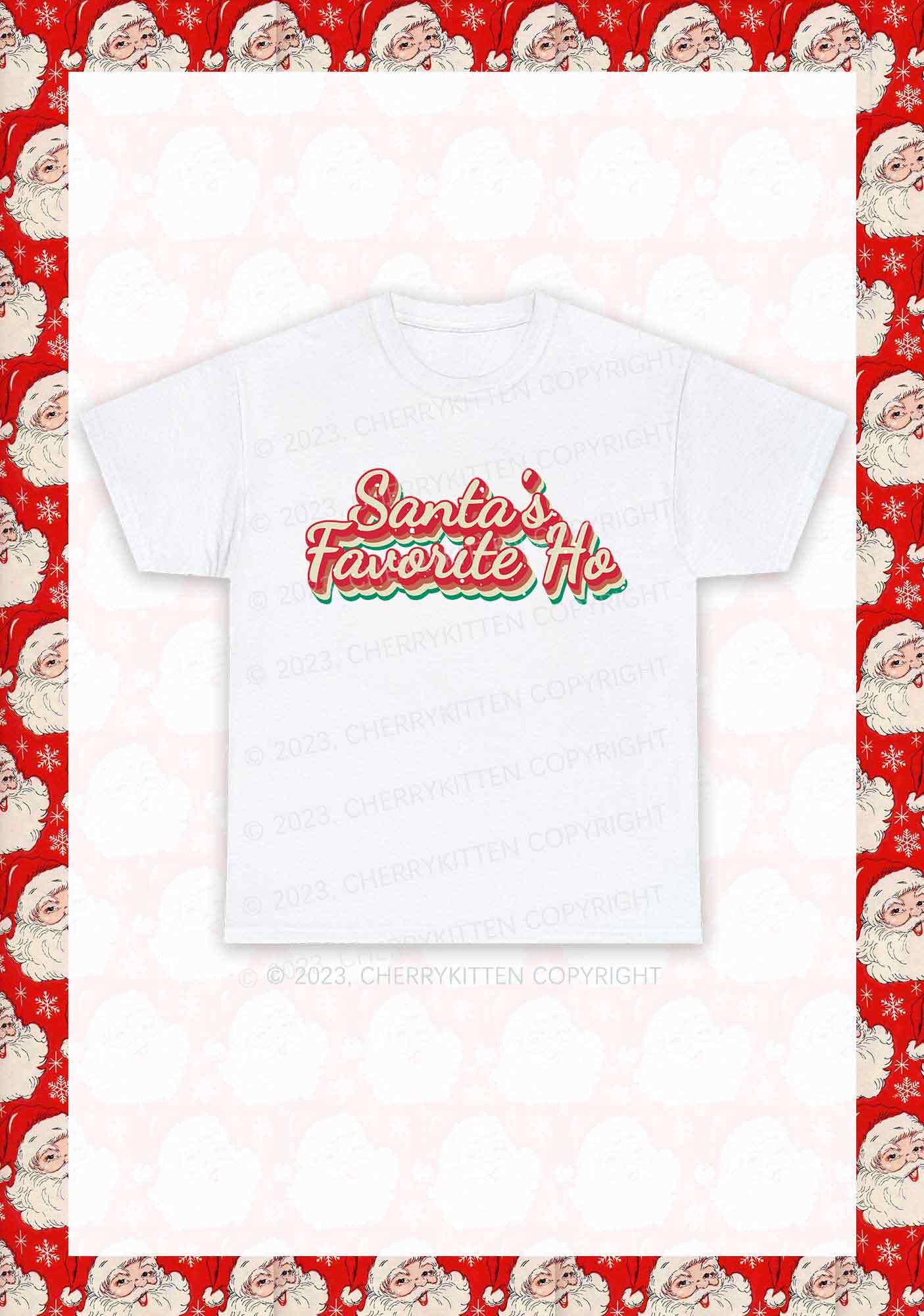 Santa's Favorite Ho Christmas Y2K Chunky Shirt Cherrykitten - Image 4