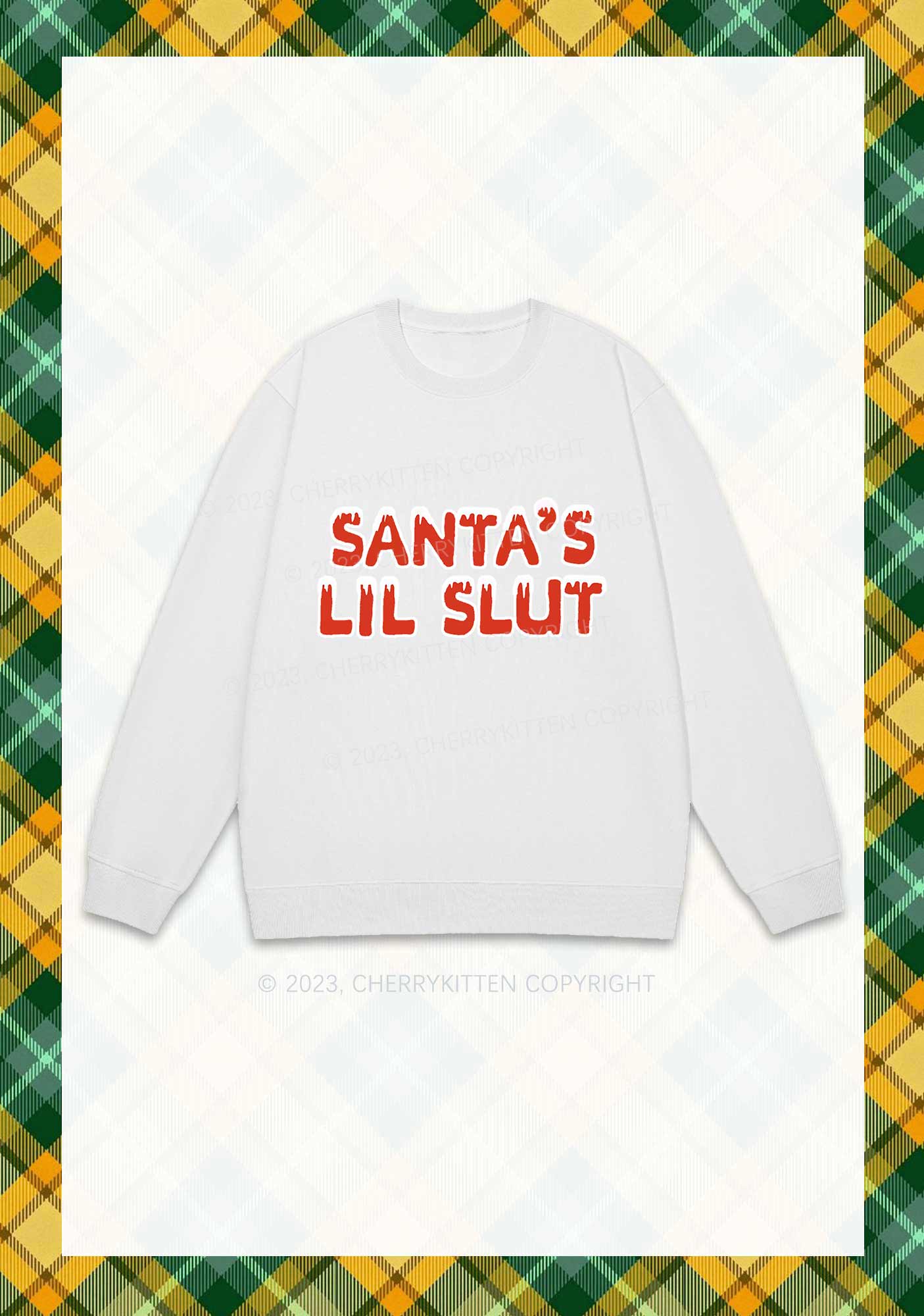 Santa's Lil Slxt Christmas Y2K Sweatshirt Cherrykitten - Image 3