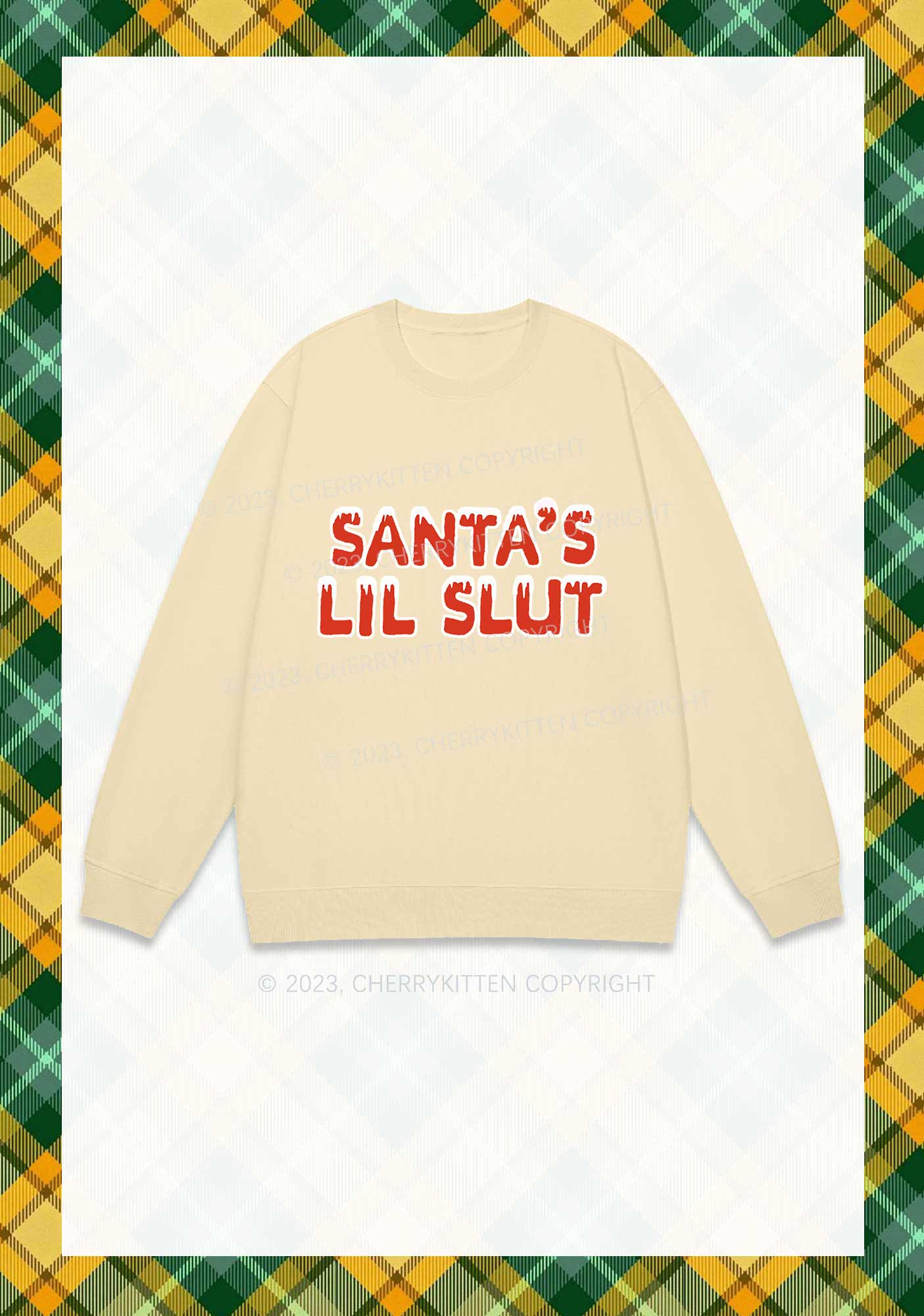 Santa's Lil Slxt Christmas Y2K Sweatshirt Cherrykitten - Image 4