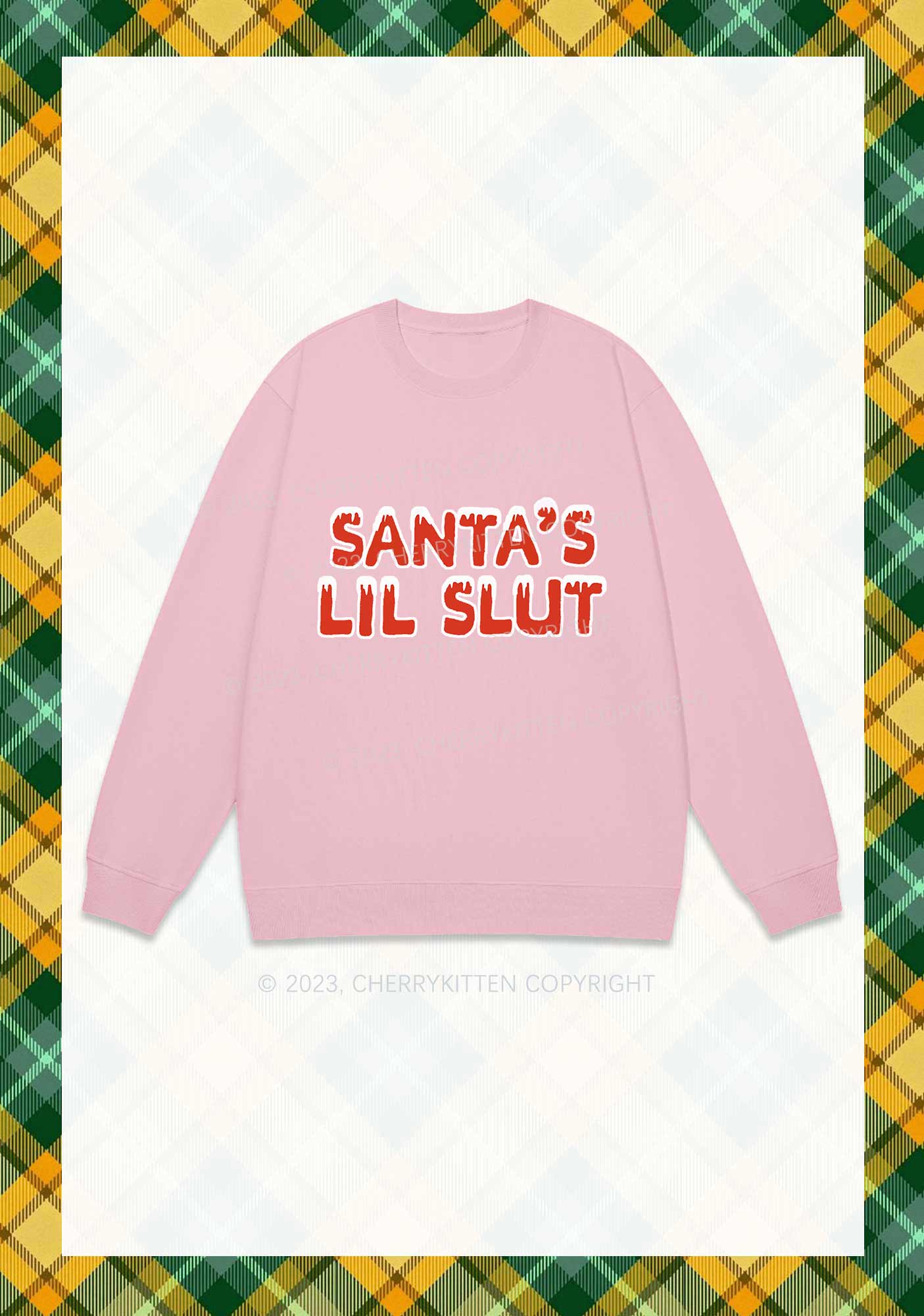 Santa's Lil Slxt Christmas Y2K Sweatshirt Cherrykitten - Image 6
