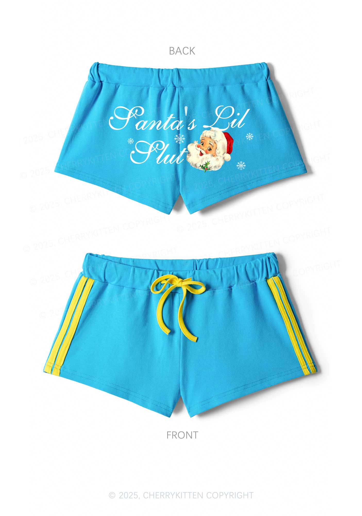 Santas Lil Slxt Christmas Y2K Drawstring Mini Shorts Cherrykitten - Image 6