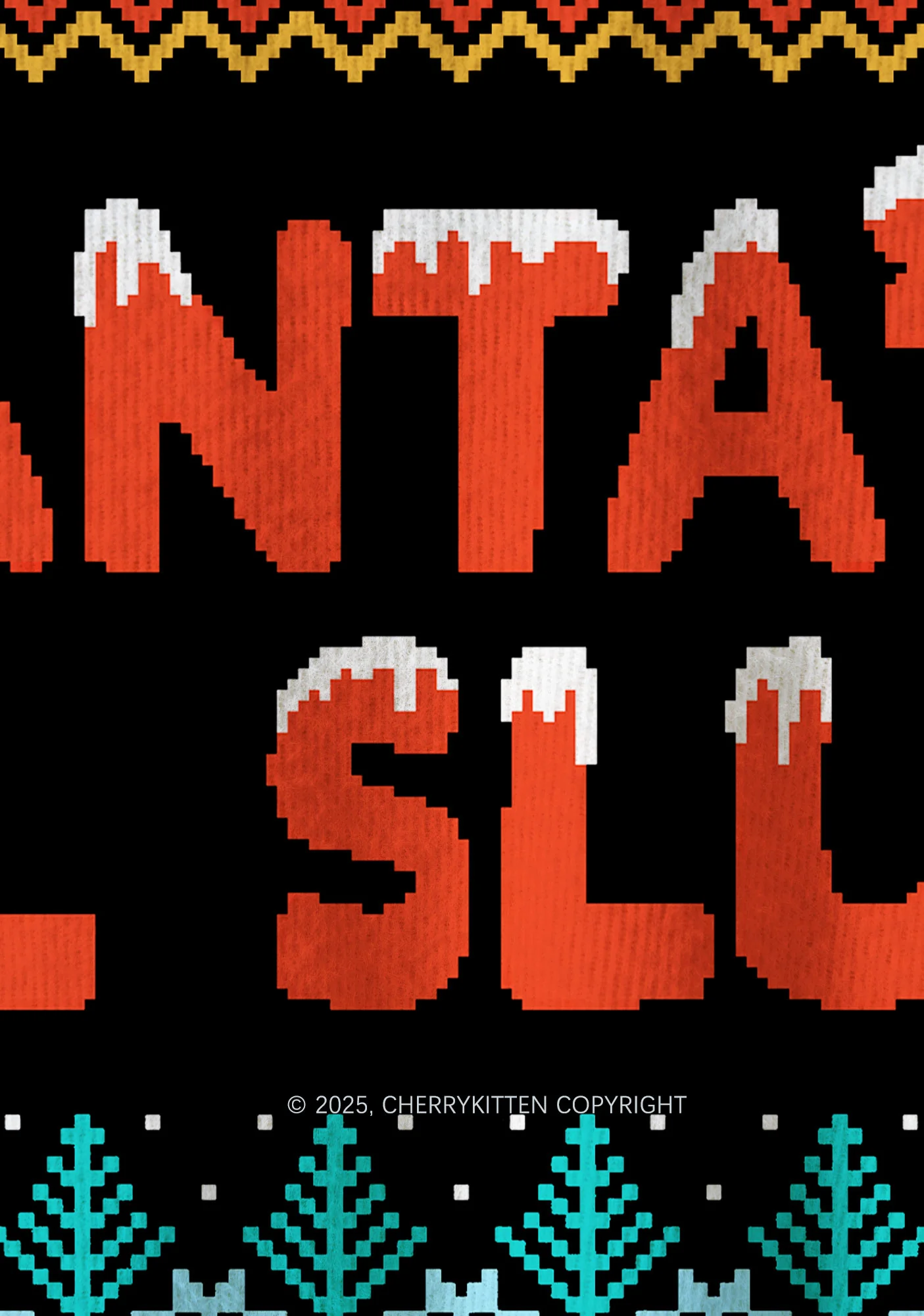Santas Lil Slxt Y2K Christmas Knit Sweatshirt Cherrykitten - Image 5