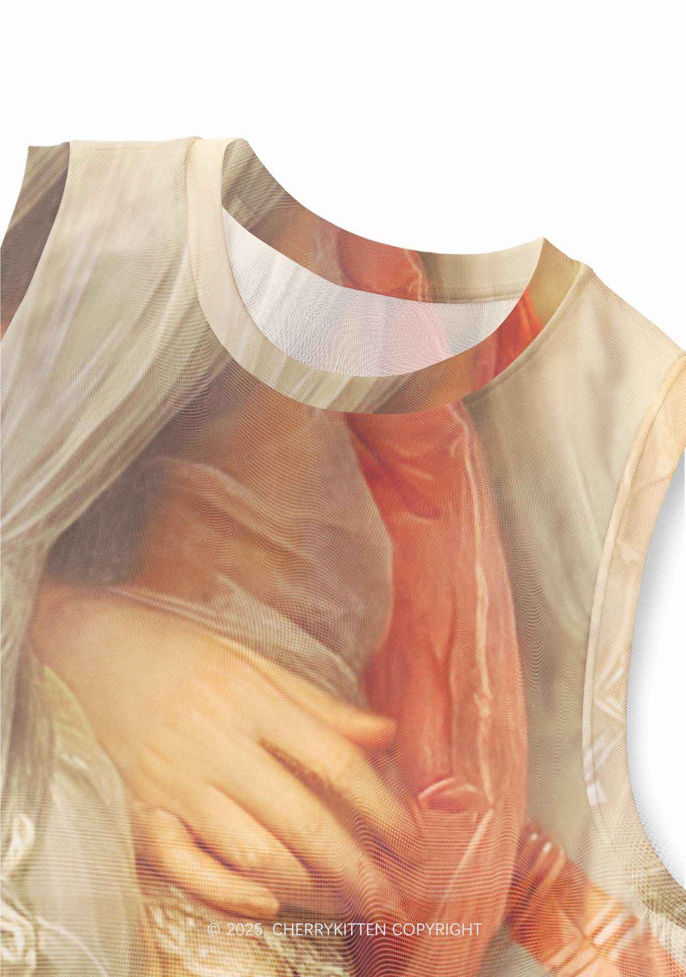 Sapphic Hands Pride Y2K Mesh Muscle Tank Cherrykitten - Image 5