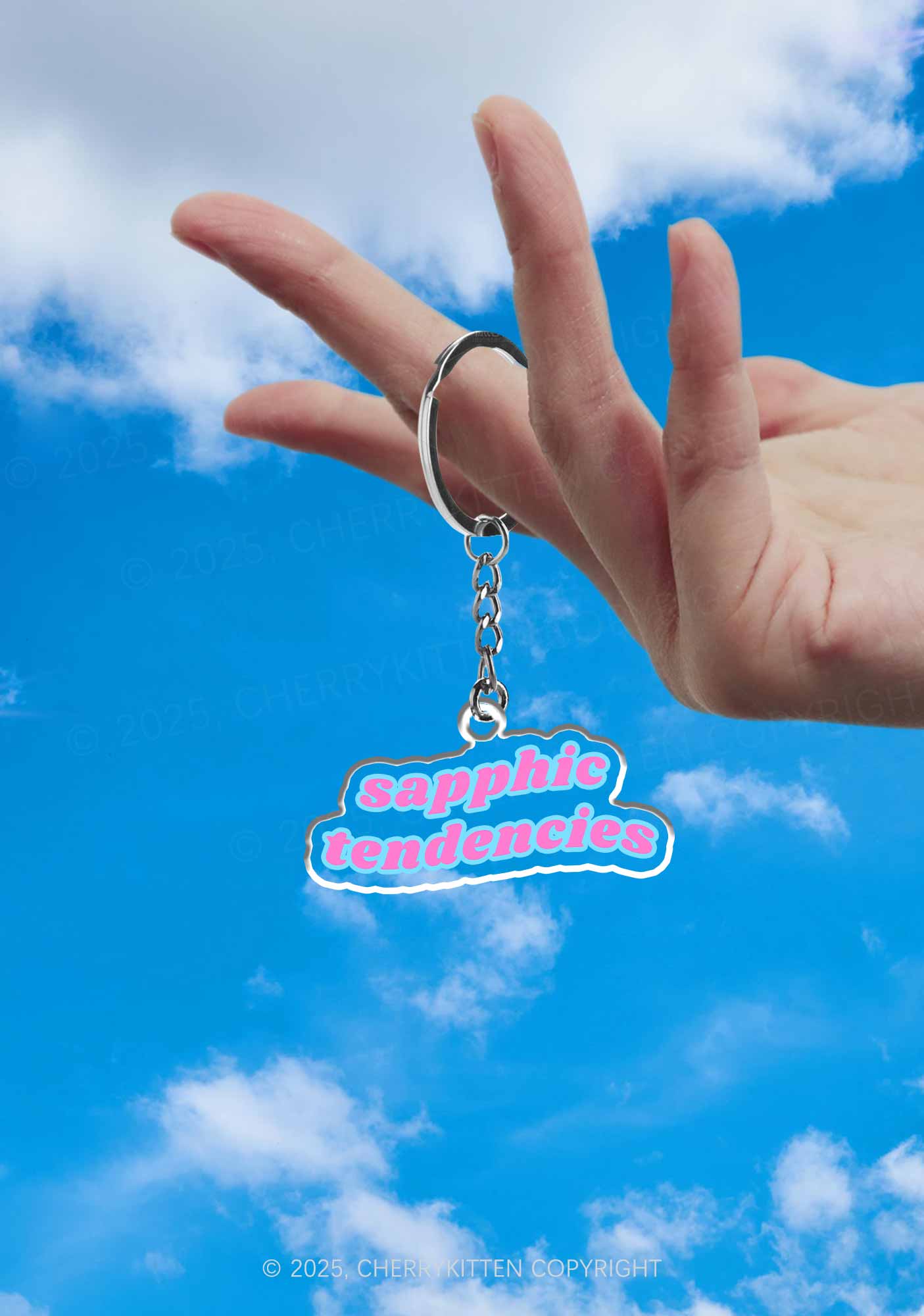 Sapphic Pride 1Pc Y2K Keychain Cherrykitten - Image 2