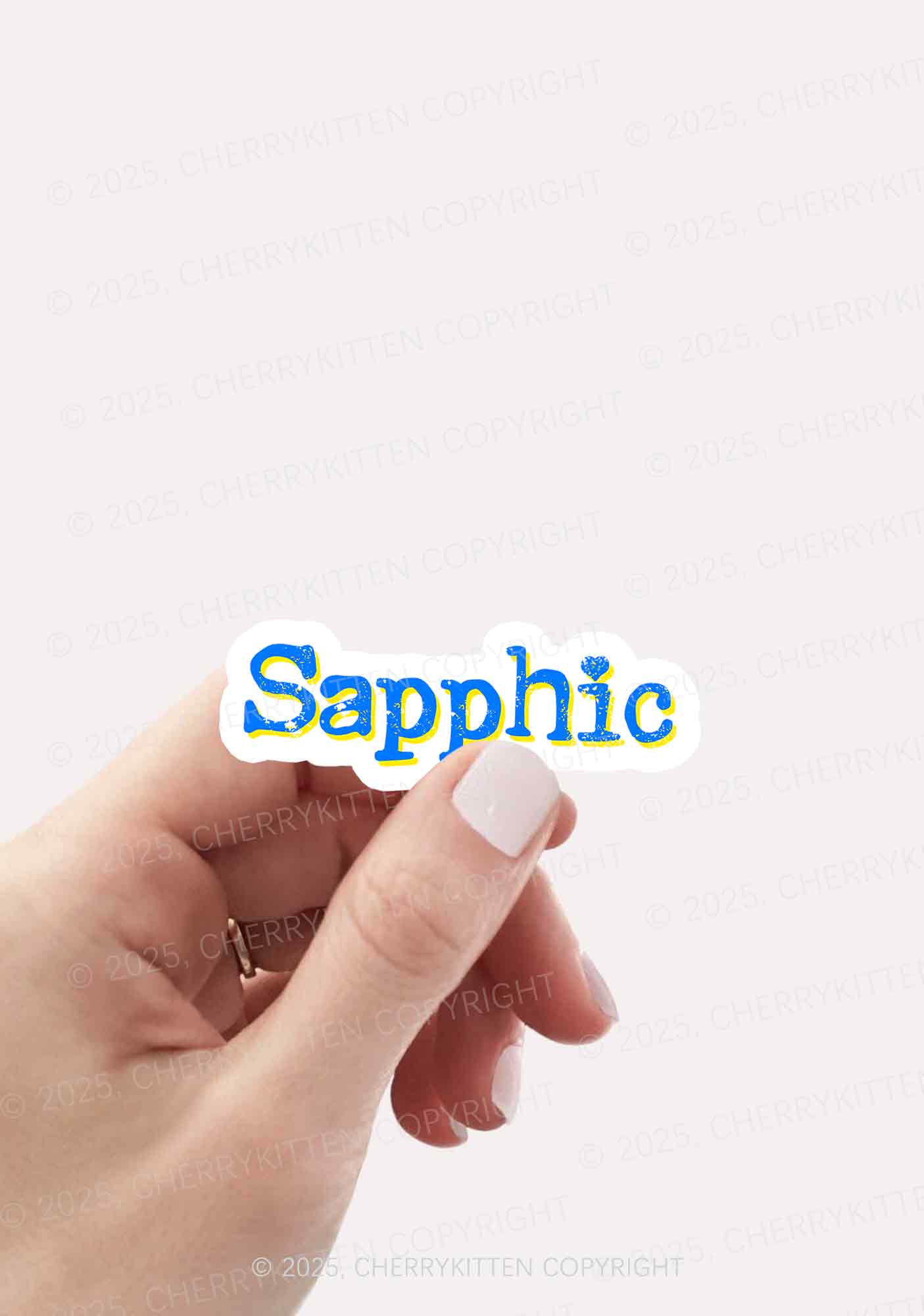Sapphic Pride 1Pc Y2K Sticker Cherrykitten - Image 2
