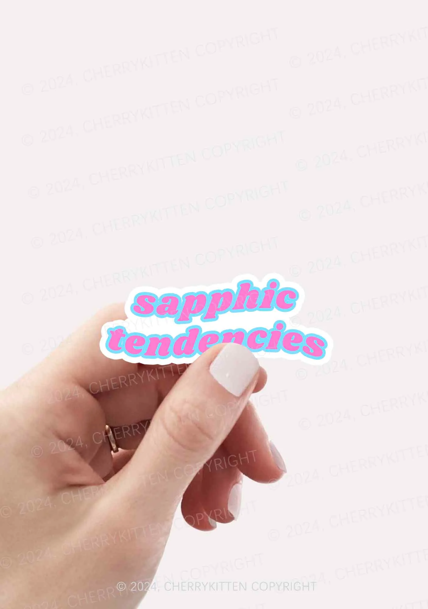 Sapphic Tendencies 1Pc Y2K Sticker Cherrykitten - Image 2