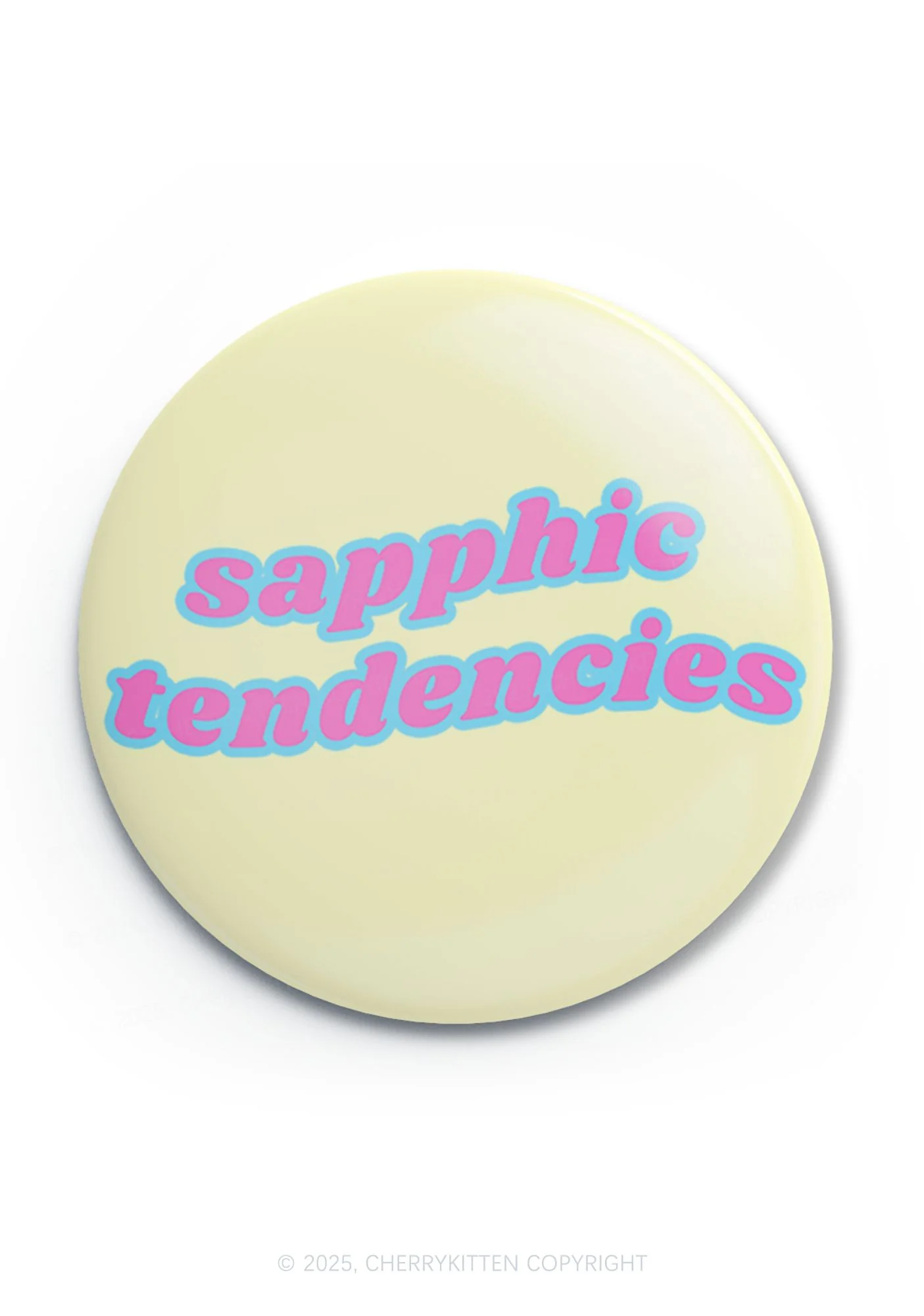 Sapphic Tendencies Pride 1Pc Y2K Pin Badge Cherrykitten - Image 2