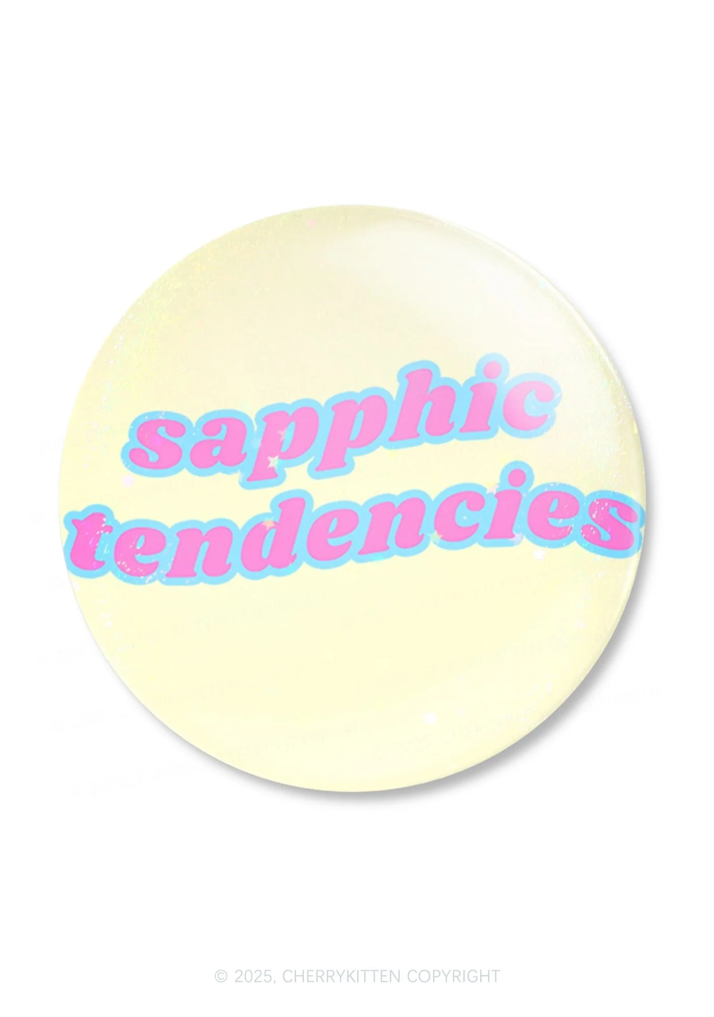 Sapphic Tendencies Pride 1Pc Y2K Pin Badge Cherrykitten - Image 3