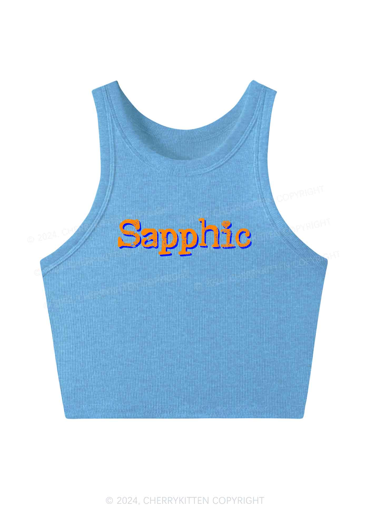 Sapphic Y2K Crop Tank Top Cherrykitten - Image 4
