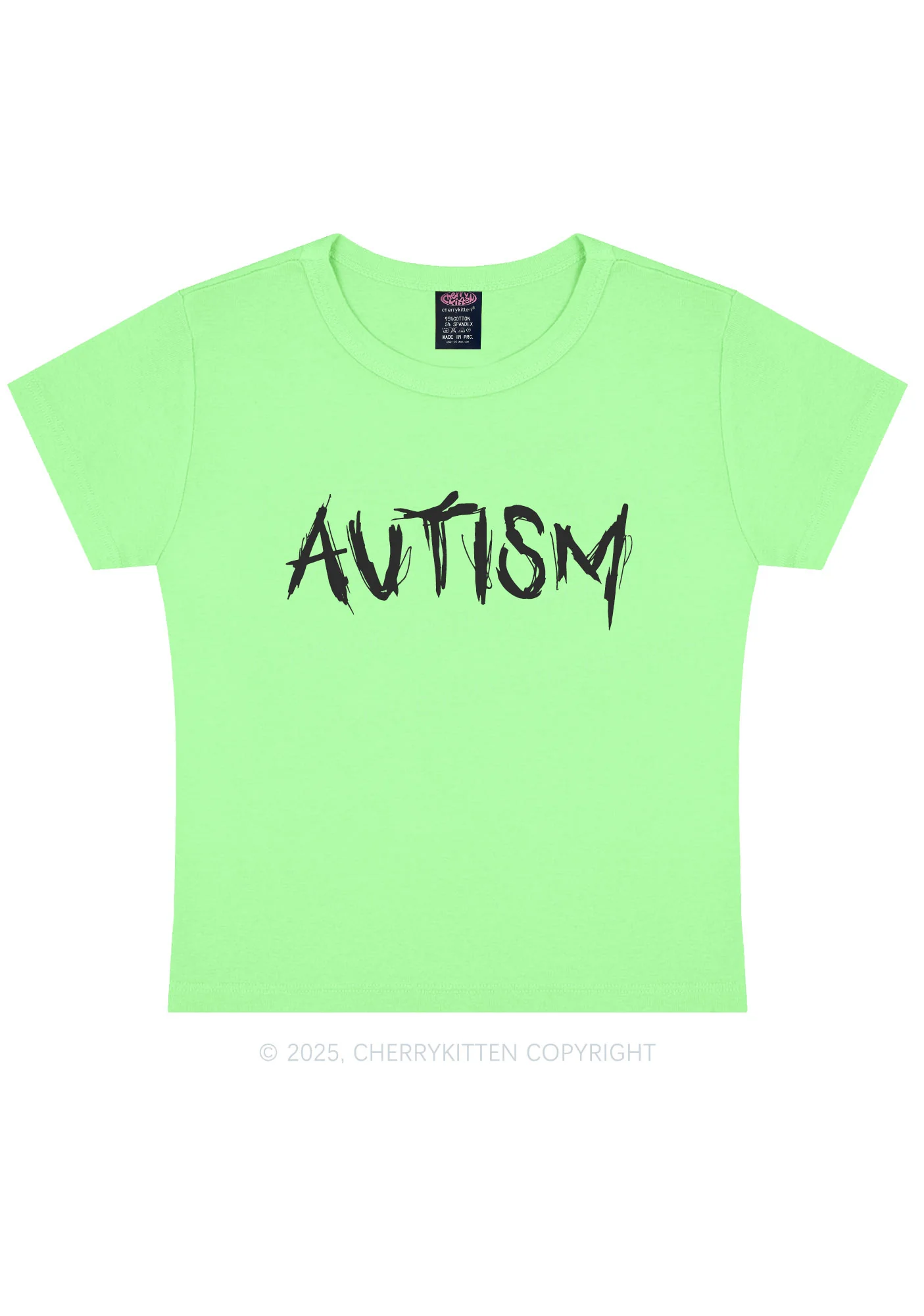 Satan Autism Y2K Baby Tee Cherrykitten - Image 12