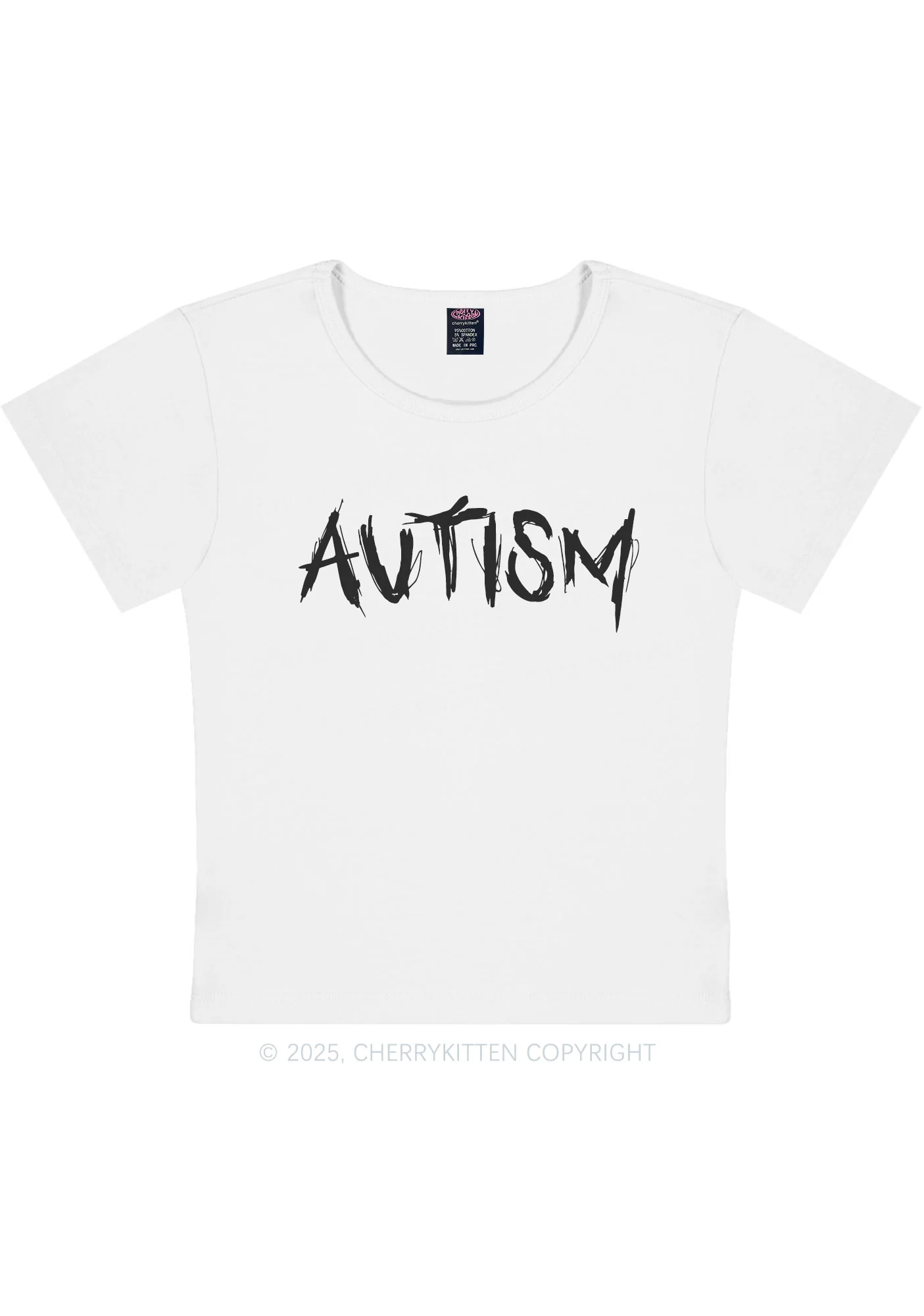 Satan Autism Y2K Baby Tee Cherrykitten - Image 6
