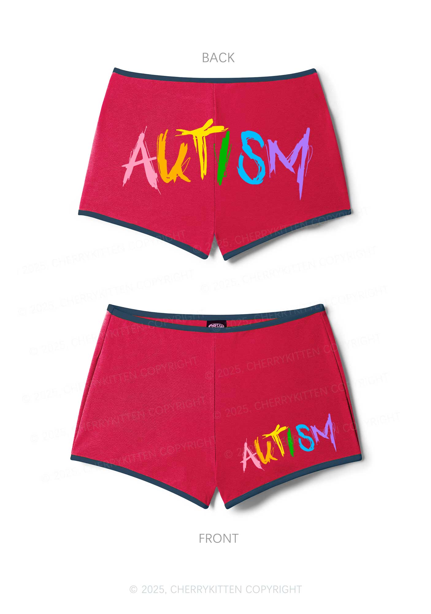 Satan Autism Y2K Booty Shorts Cherrykitten - Image 4