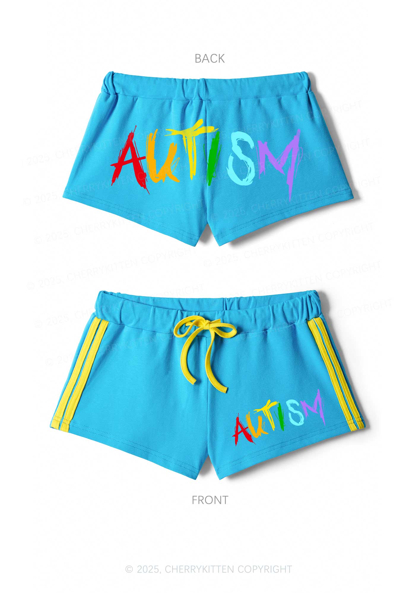 Satan Autism Y2K Drawstring Mini Shorts Cherrykitten - Image 5