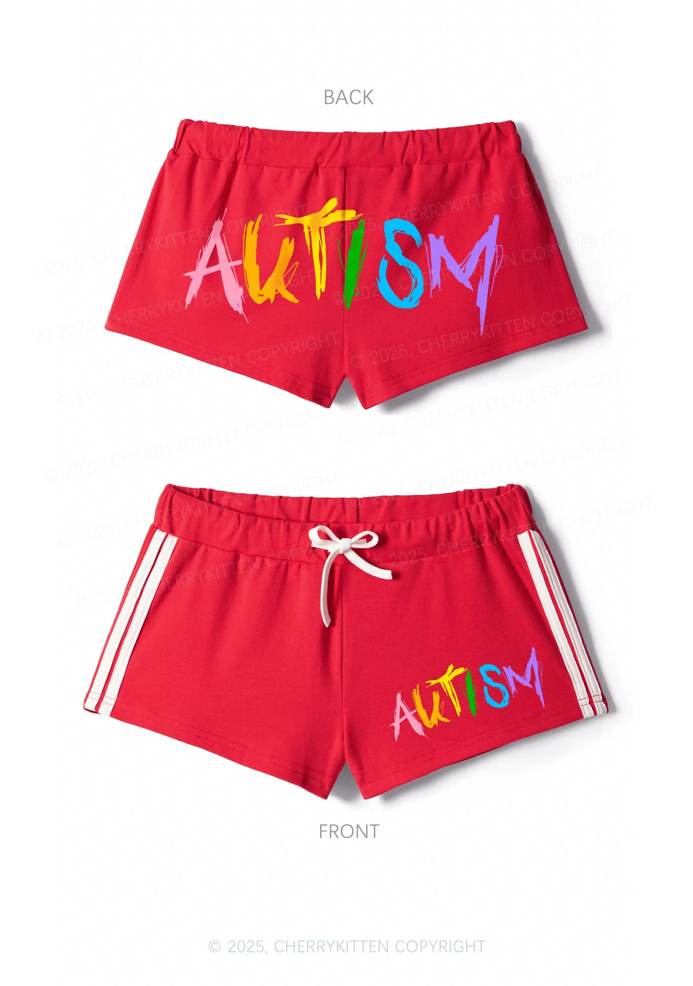 Satan Autism Y2K Drawstring Mini Shorts Cherrykitten - Image 6