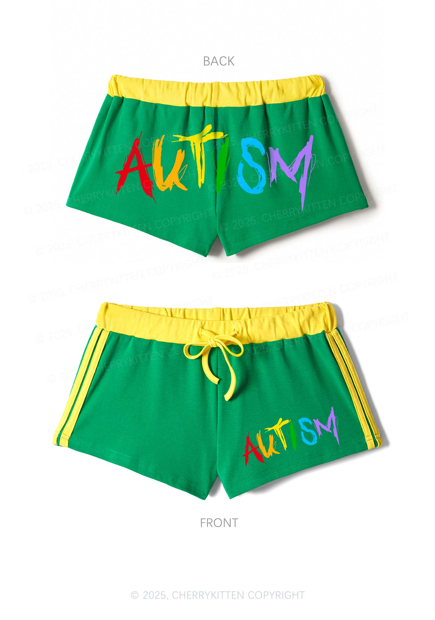Satan Autism Y2K Drawstring Mini Shorts Cherrykitten - Image 7