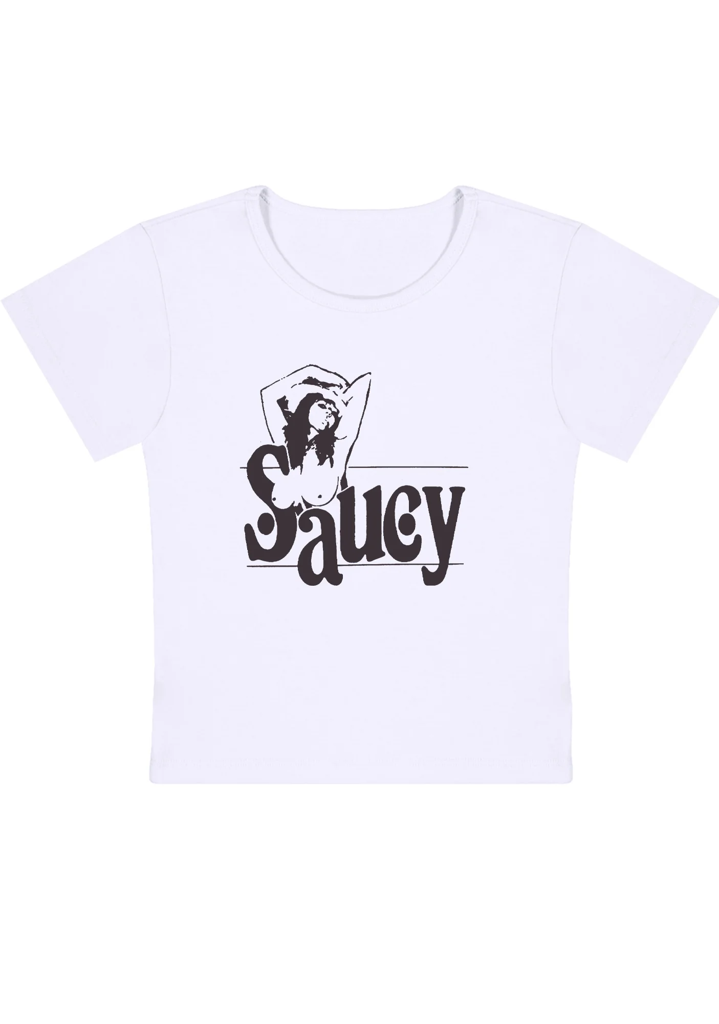 Saucy Girl Y2K Baby Tee - Image 4