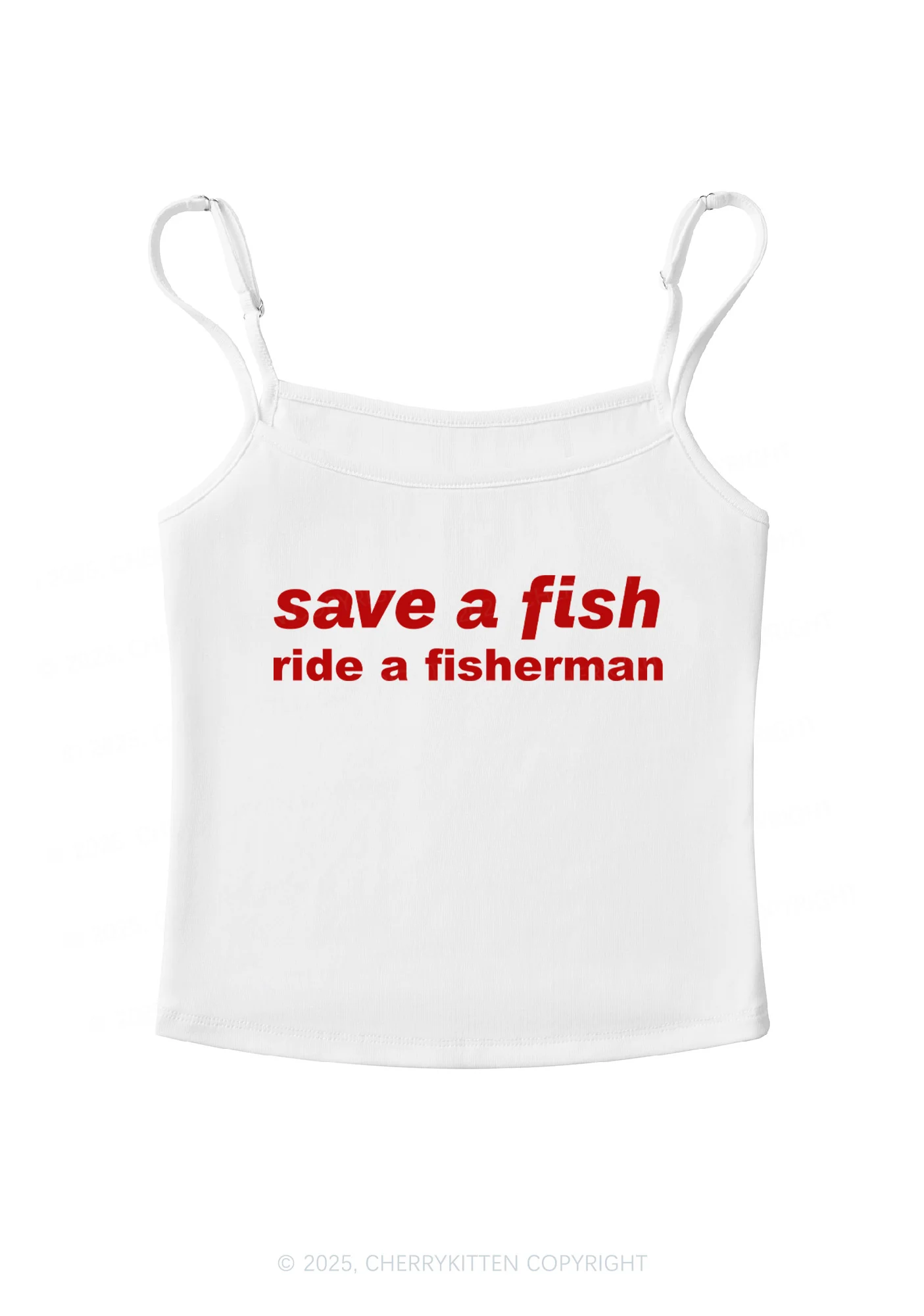 Save A Fish Y2K Spaghetti Strap Cami Cherrykitten - Image 3