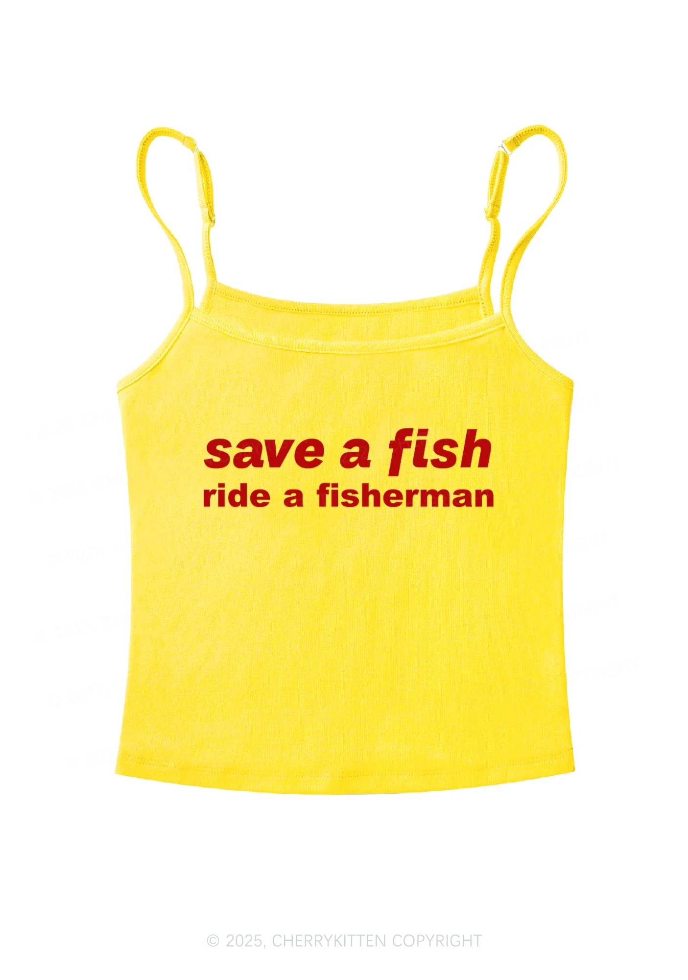 Save A Fish Y2K Spaghetti Strap Cami Cherrykitten - Image 5