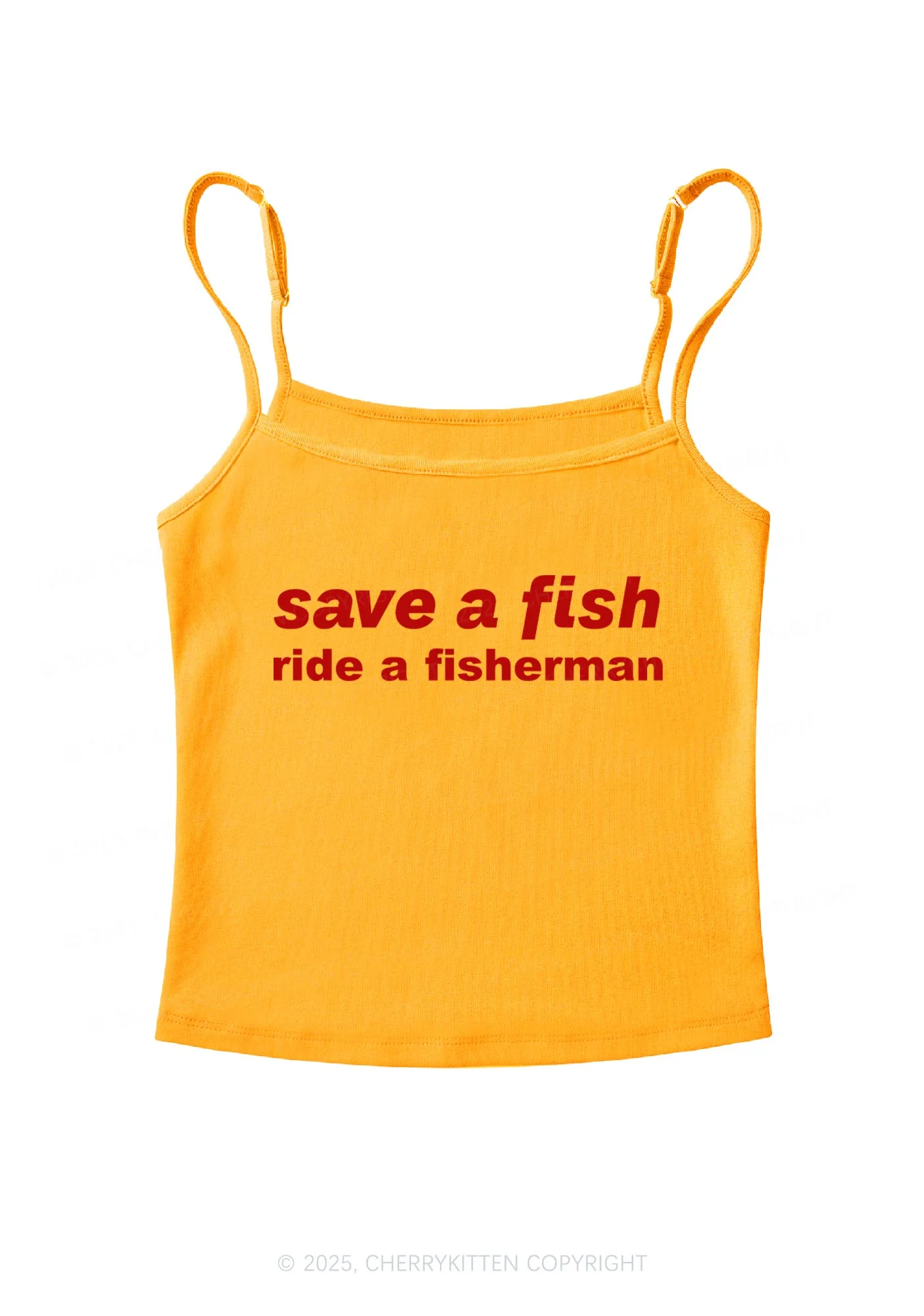Save A Fish Y2K Spaghetti Strap Cami Cherrykitten - Image 7
