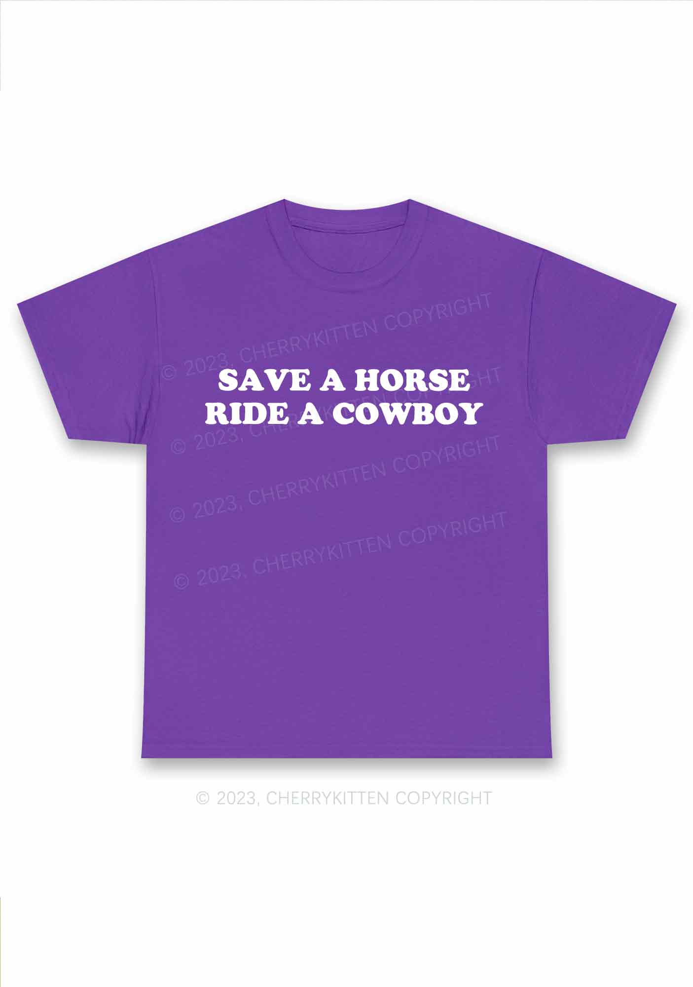 Save A Horse Ride A Cowboy Y2K Chunky Shirt Cherrykitten - Image 3