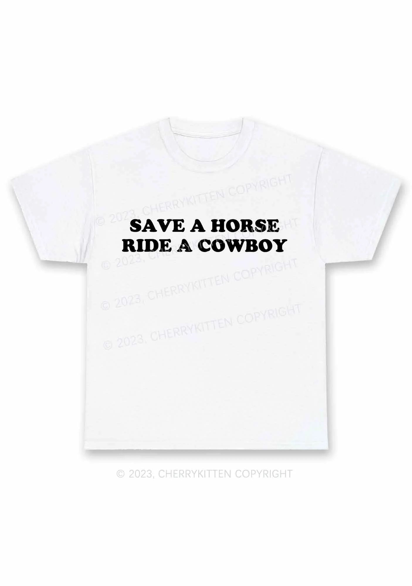 Save A Horse Ride A Cowboy Y2K Chunky Shirt Cherrykitten - Image 4