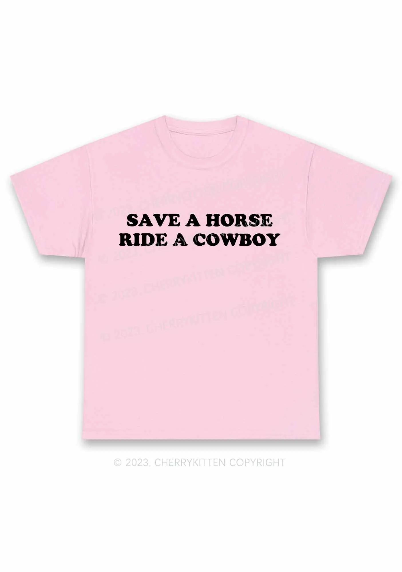 Save A Horse Ride A Cowboy Y2K Chunky Shirt Cherrykitten - Image 6