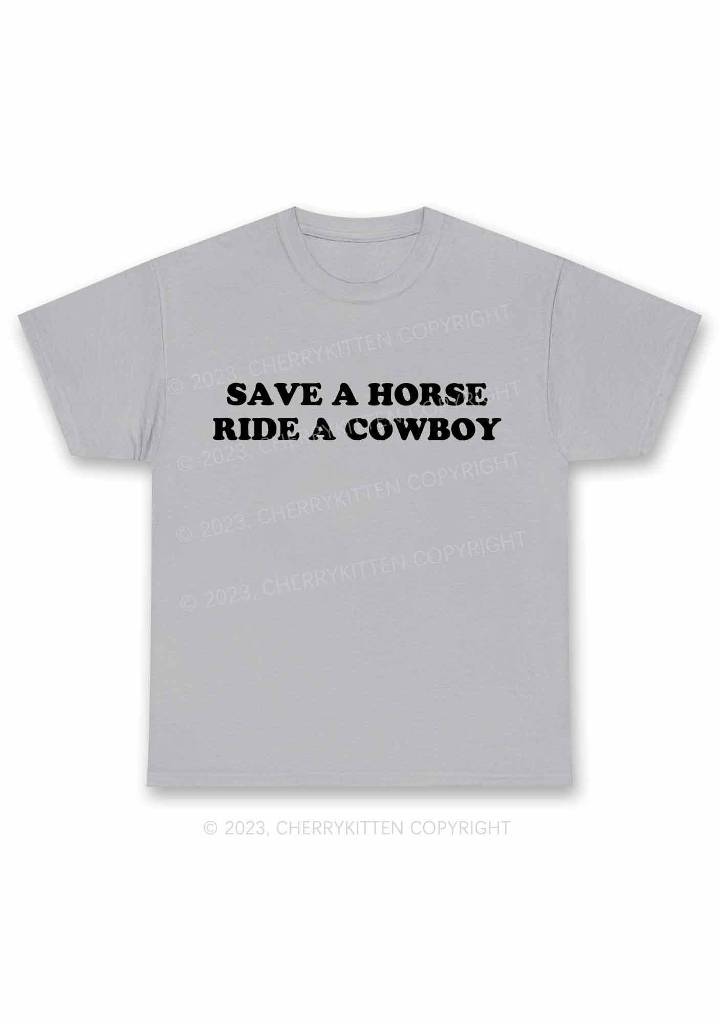 Save A Horse Ride A Cowboy Y2K Chunky Shirt Cherrykitten - Image 7