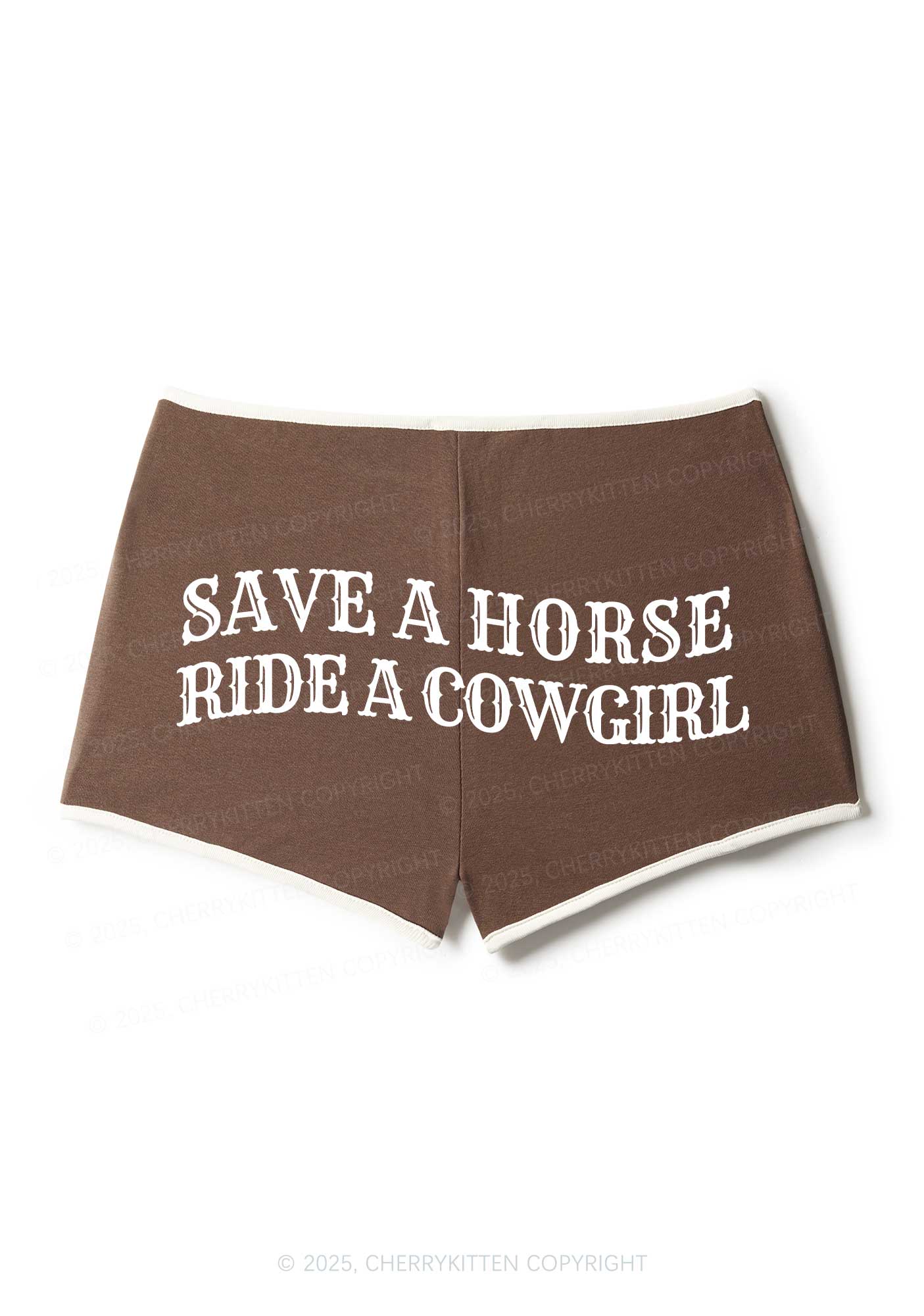 Save A Horse Ride A Cowgirl Y2K Booty Shorts Cherrykitten - Image 5