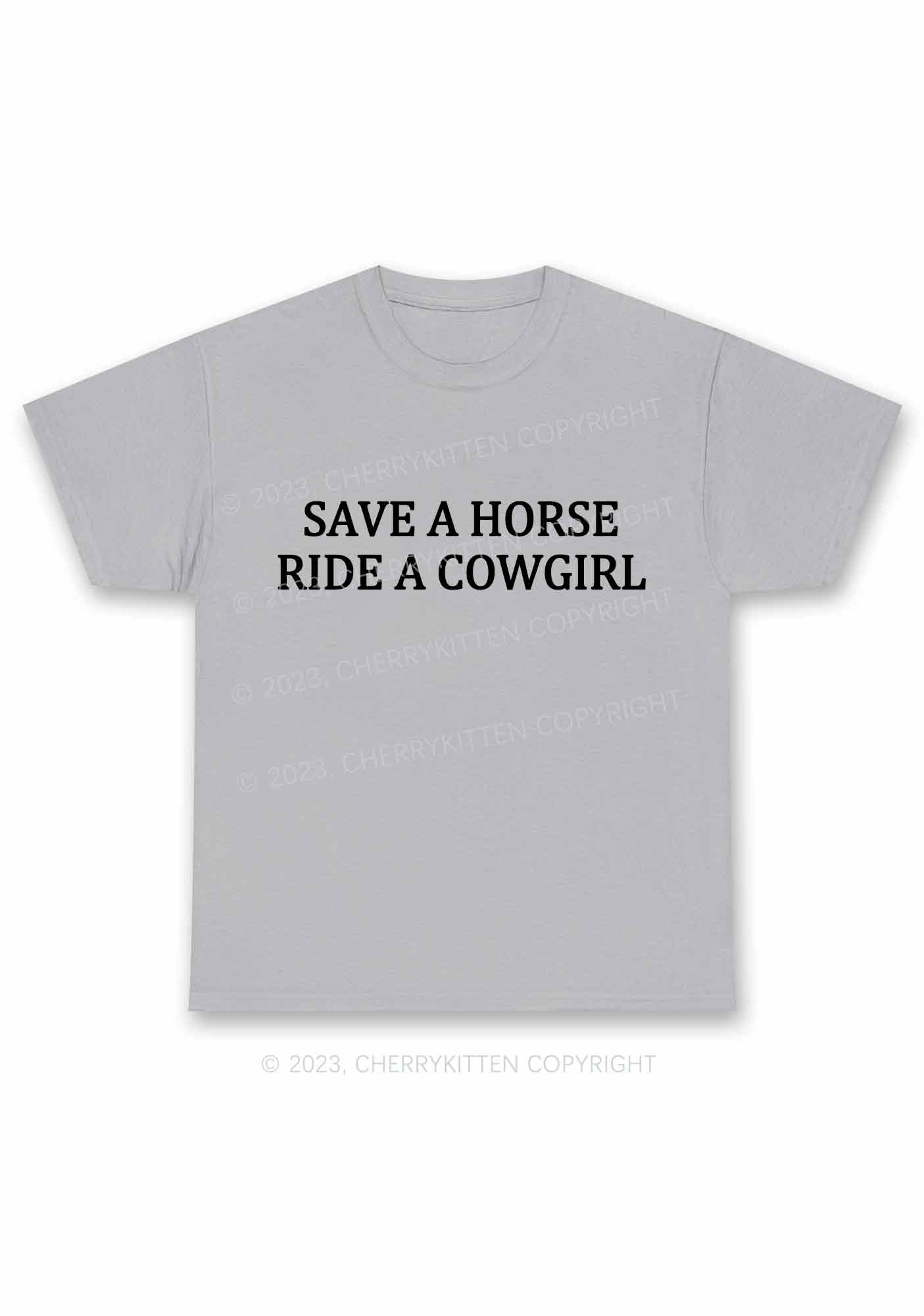 Save A Horse Ride A Cowgirl Y2K Chunky Shirt Cherrykitten - Image 7