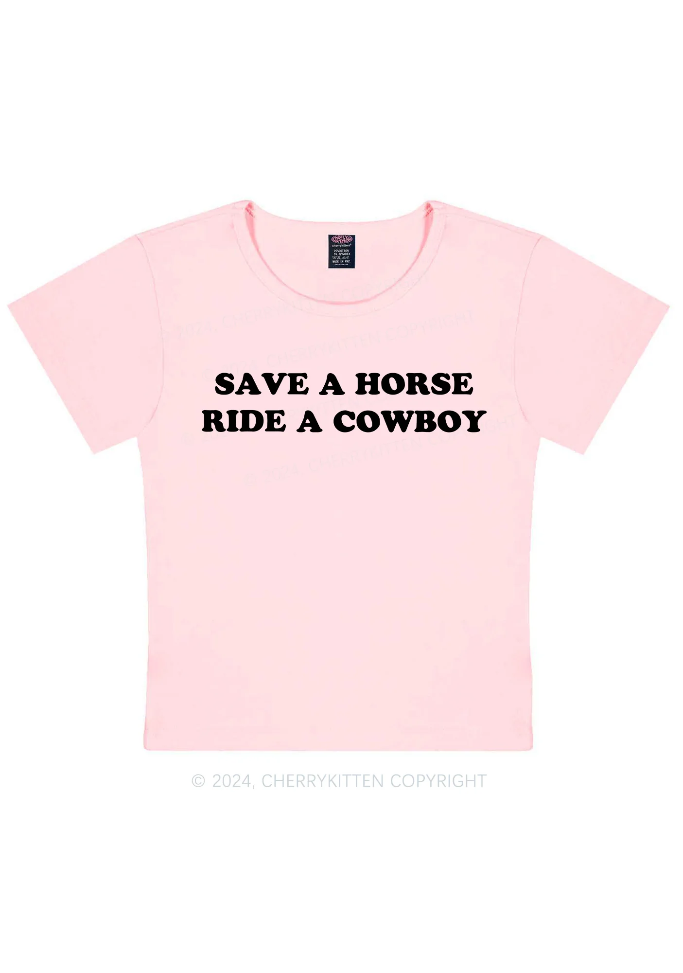 Save A Horse Y2K Baby Tee Cherrykitten - Image 11