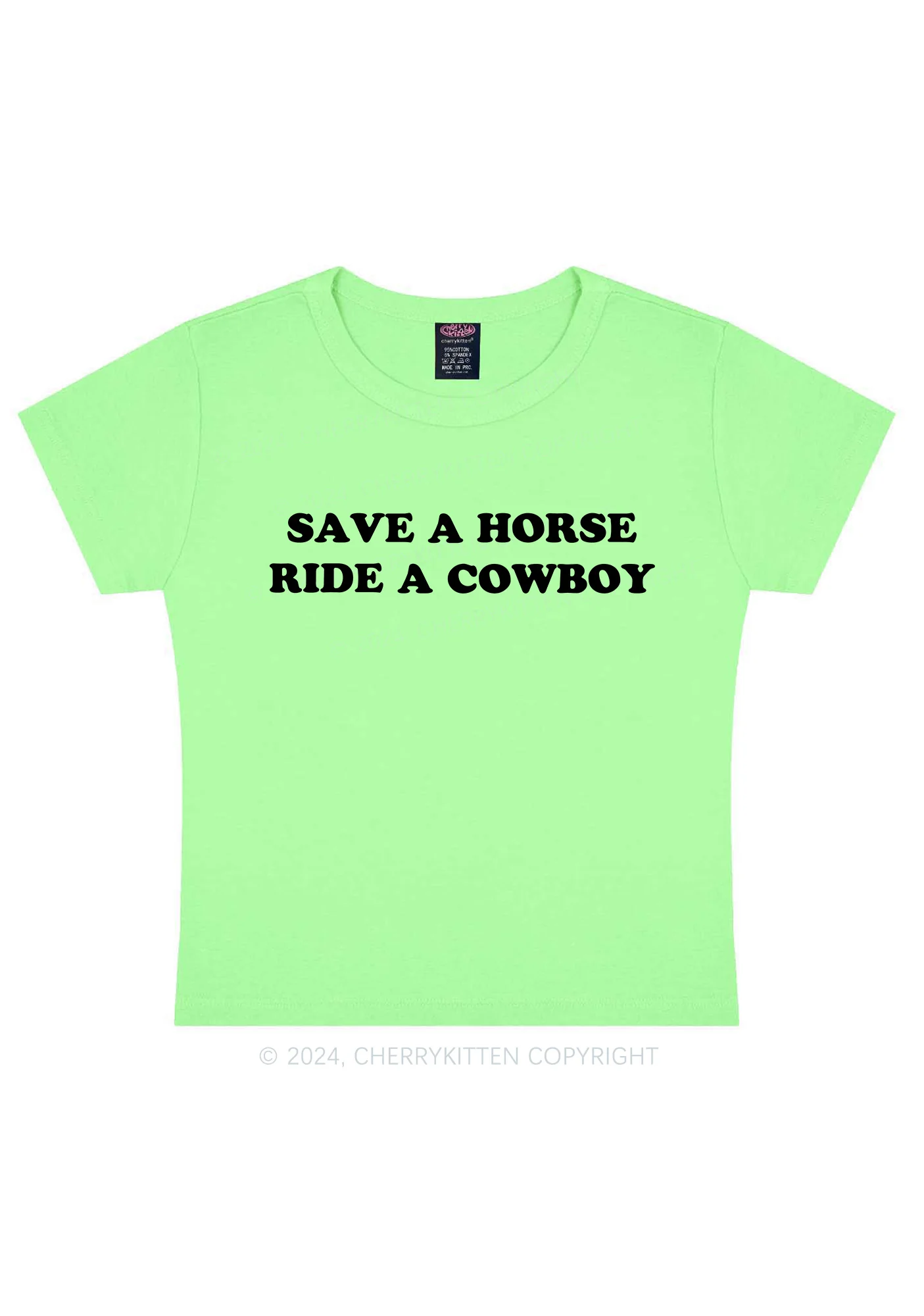 Save A Horse Y2K Baby Tee Cherrykitten - Image 12