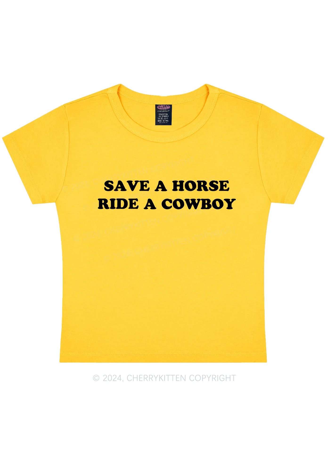 Save A Horse Y2K Baby Tee Cherrykitten - Image 6