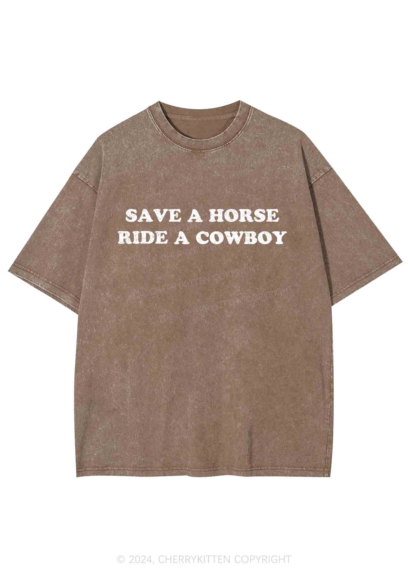 Save A Horse Y2K Washed Tee Cherrykitten - Image 5