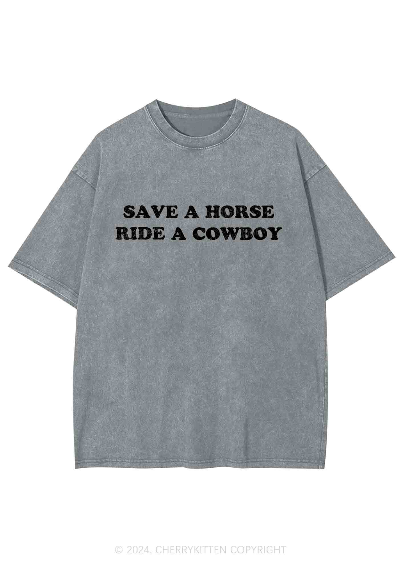 Save A Horse Y2K Washed Tee Cherrykitten - Image 6
