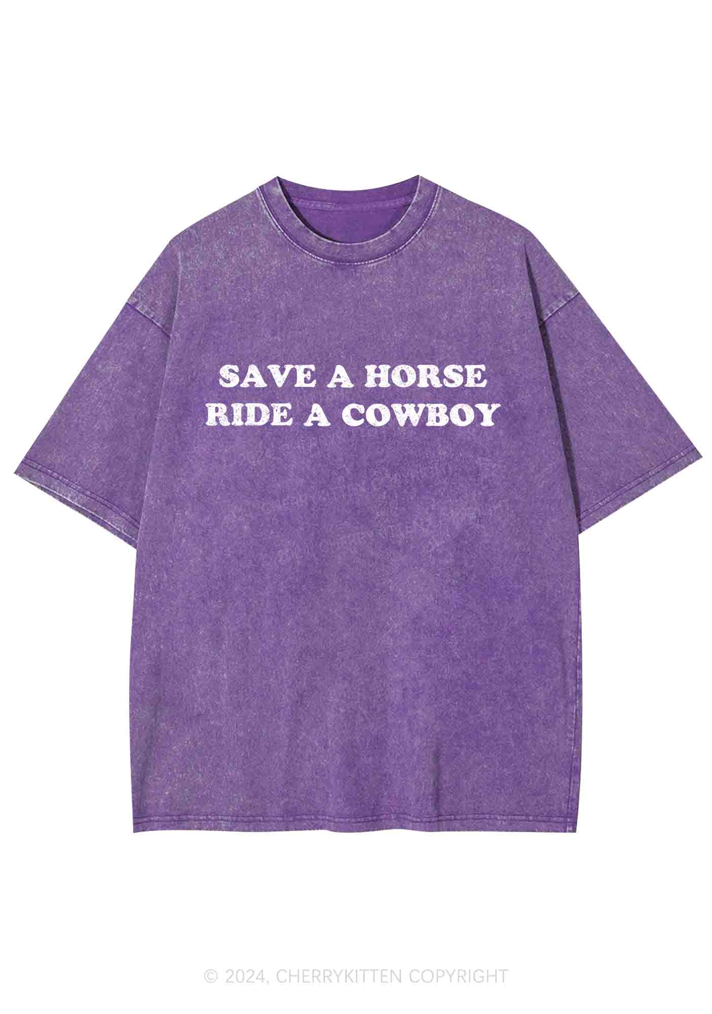 Save A Horse Y2K Washed Tee Cherrykitten - Image 7