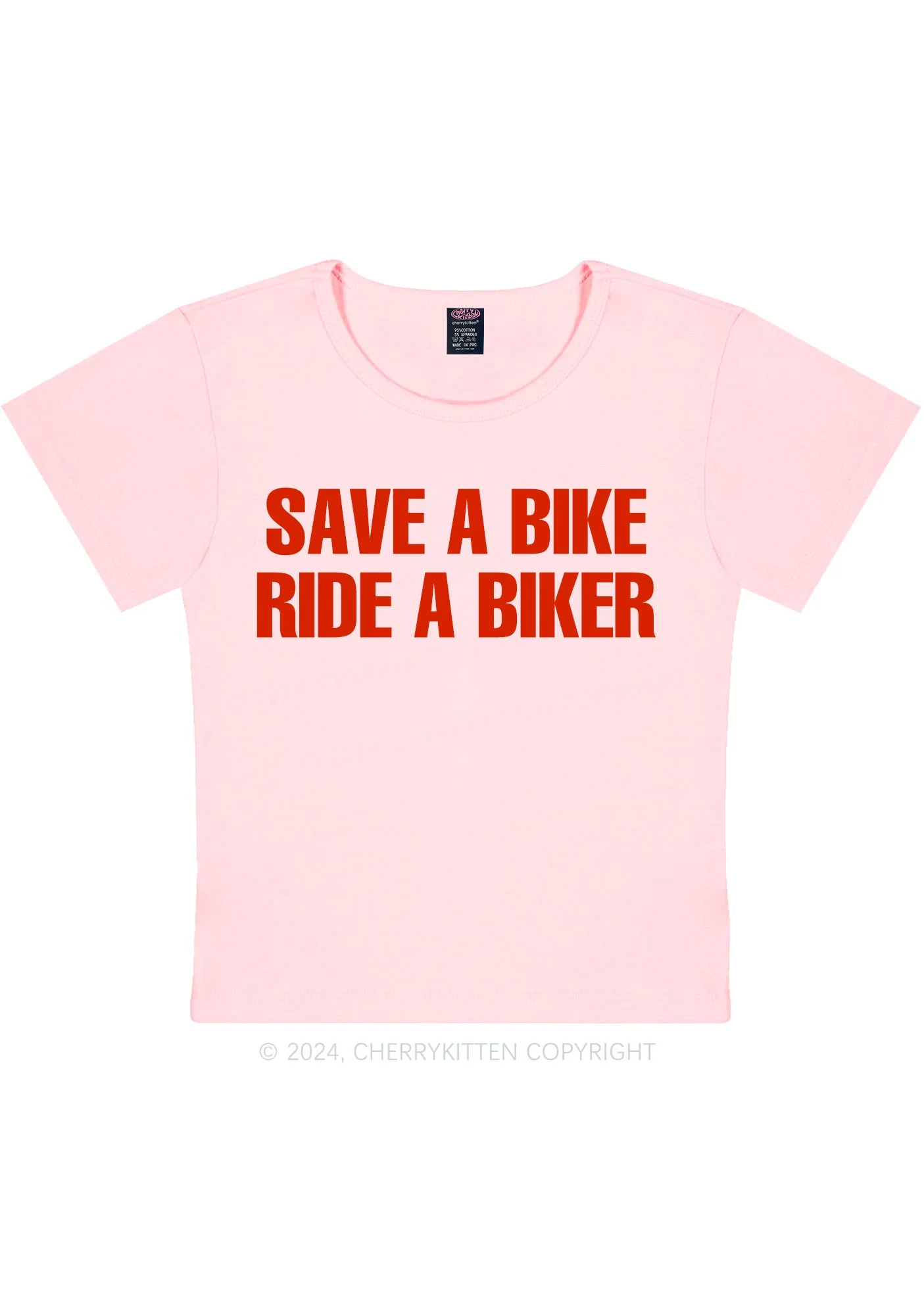 Save Bike Ride Biker Y2K Baby Tee Cherrykitten - Image 10