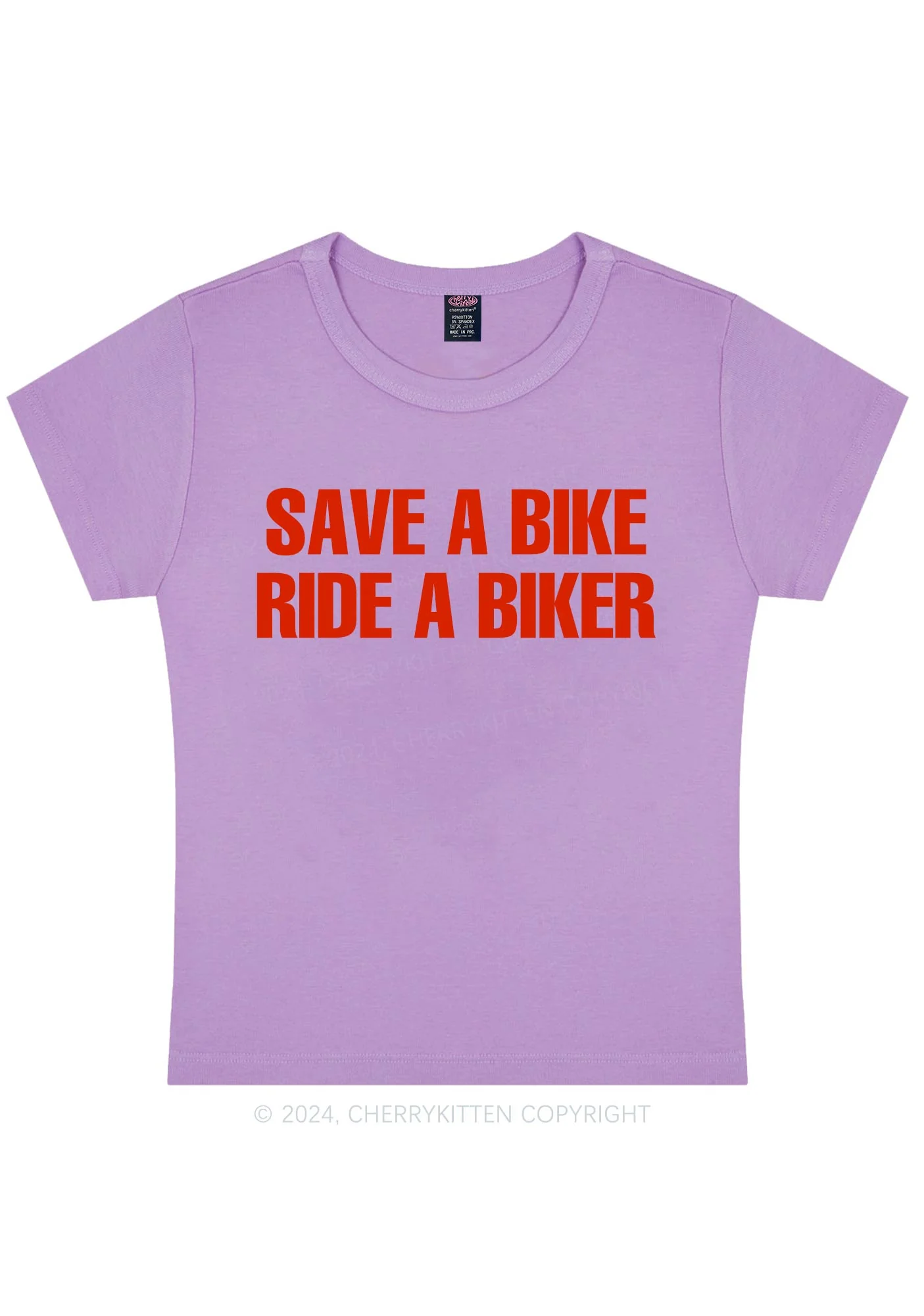 Save Bike Ride Biker Y2K Baby Tee Cherrykitten - Image 6
