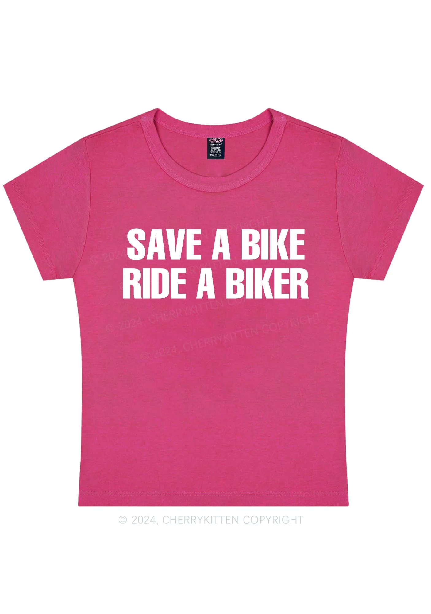 Save Bike Ride Biker Y2K Baby Tee Cherrykitten - Image 7